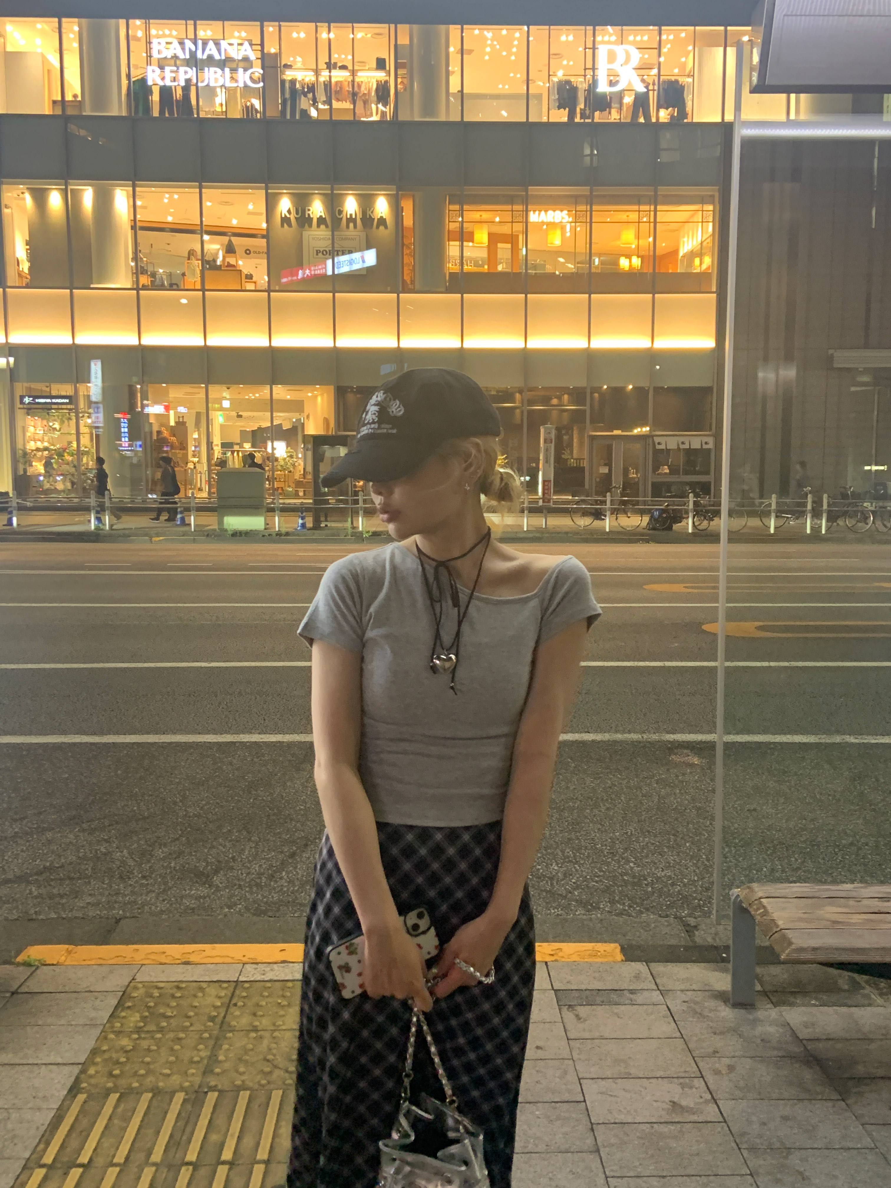 カップ付ワンショルスリム半袖Tシャツ | 詳細画像8