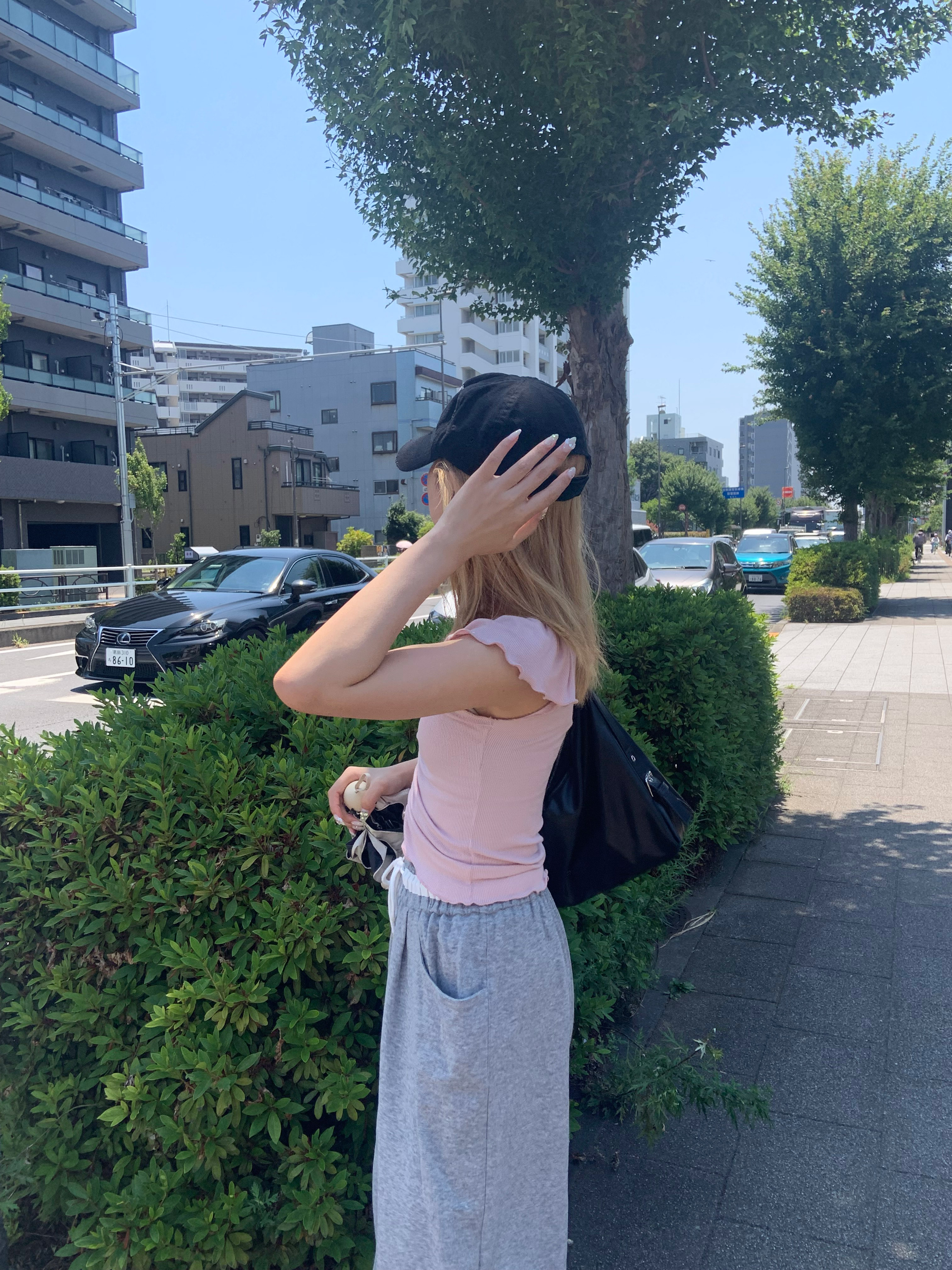 シャーリングフレアキャップスリーブTシャツ | 詳細画像7