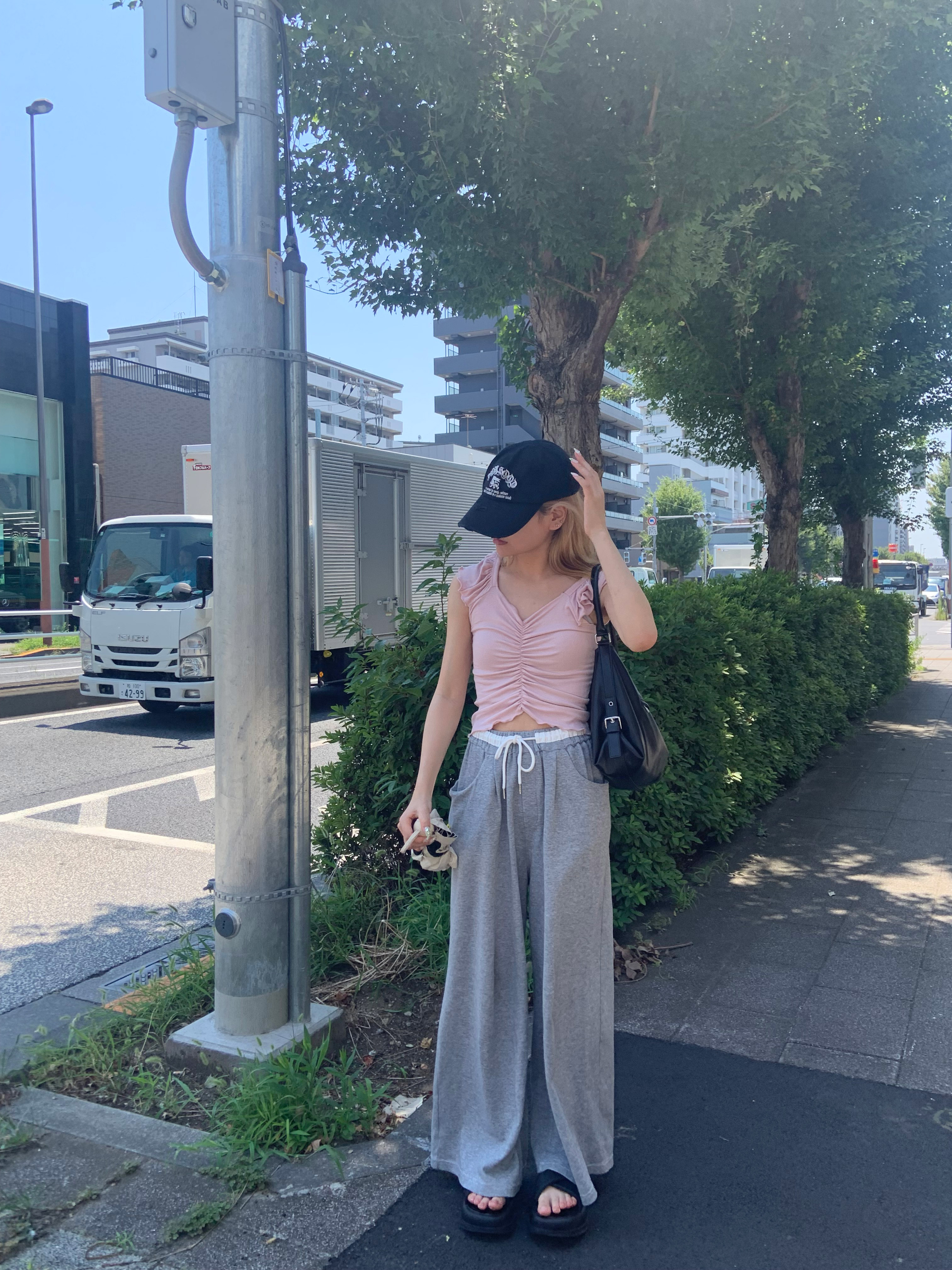 シャーリングフレアキャップスリーブTシャツ | 詳細画像13