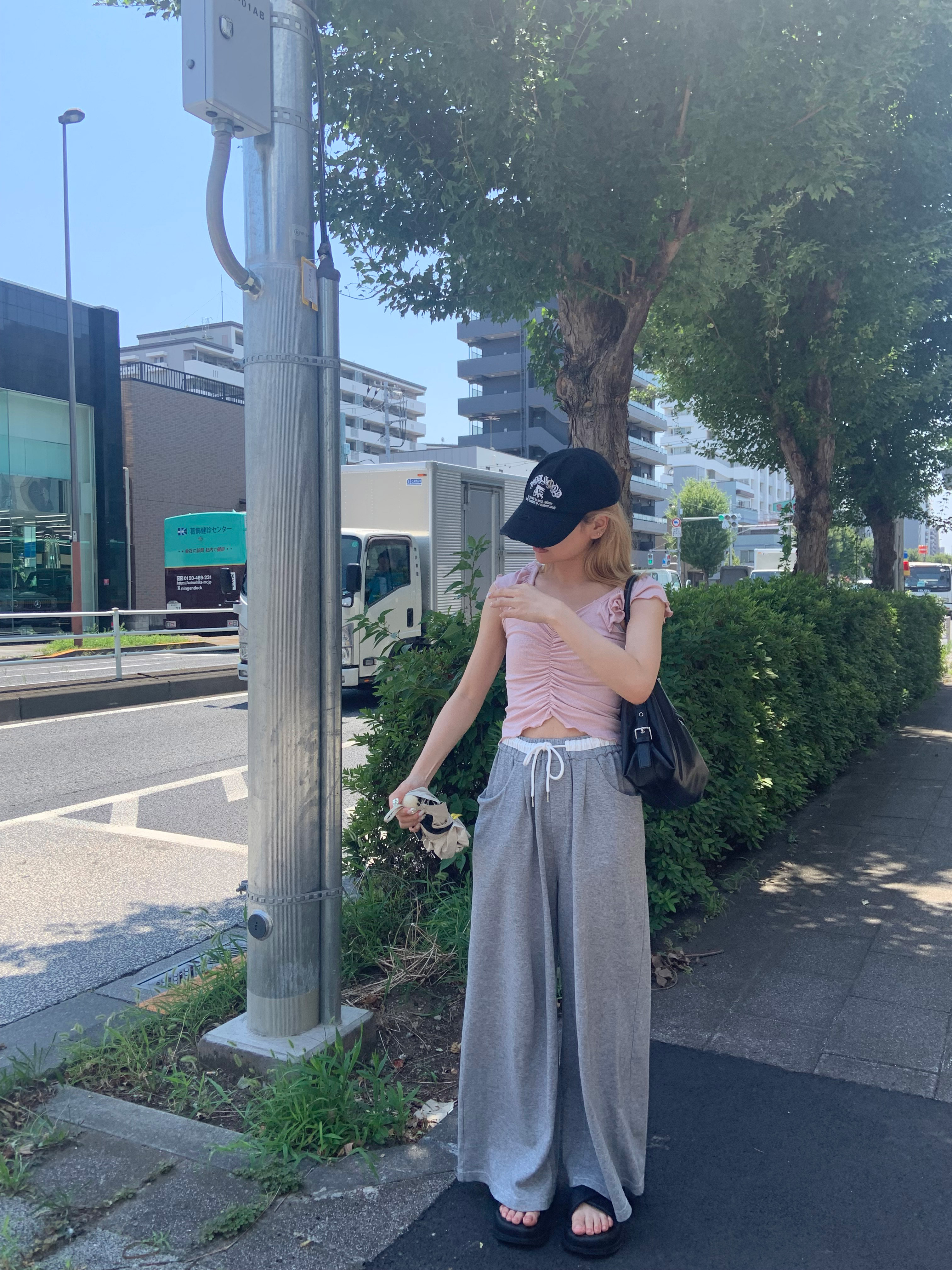 シャーリングフレアキャップスリーブTシャツ | 詳細画像14