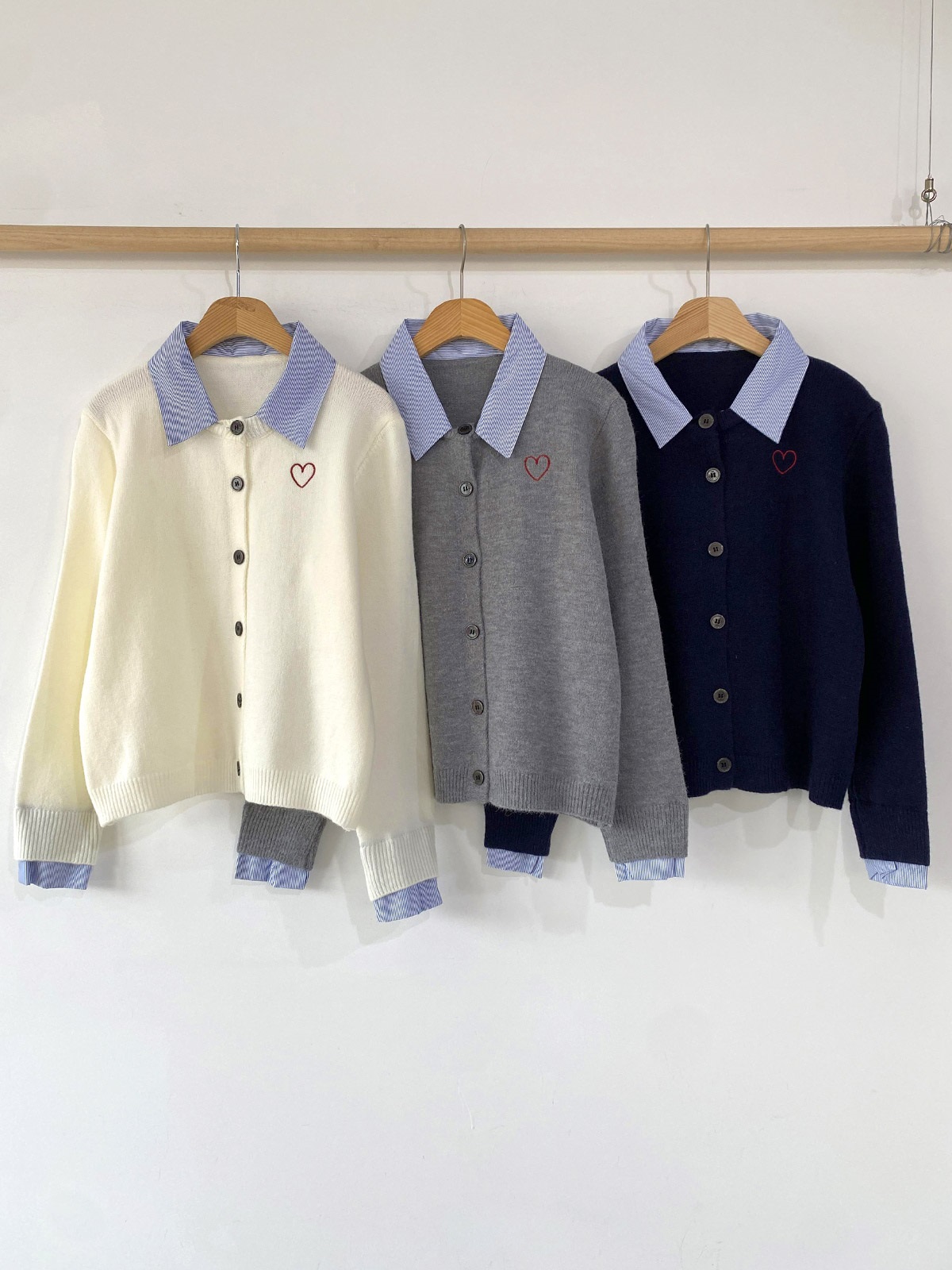 カラー刺繍ハートカーディガン | 詳細画像23