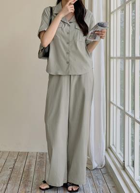 DHOLIC ダブルくるみボタンジャケット&スラックスSET ダブルくるみボタンジャケット&スラックスSET | レディース