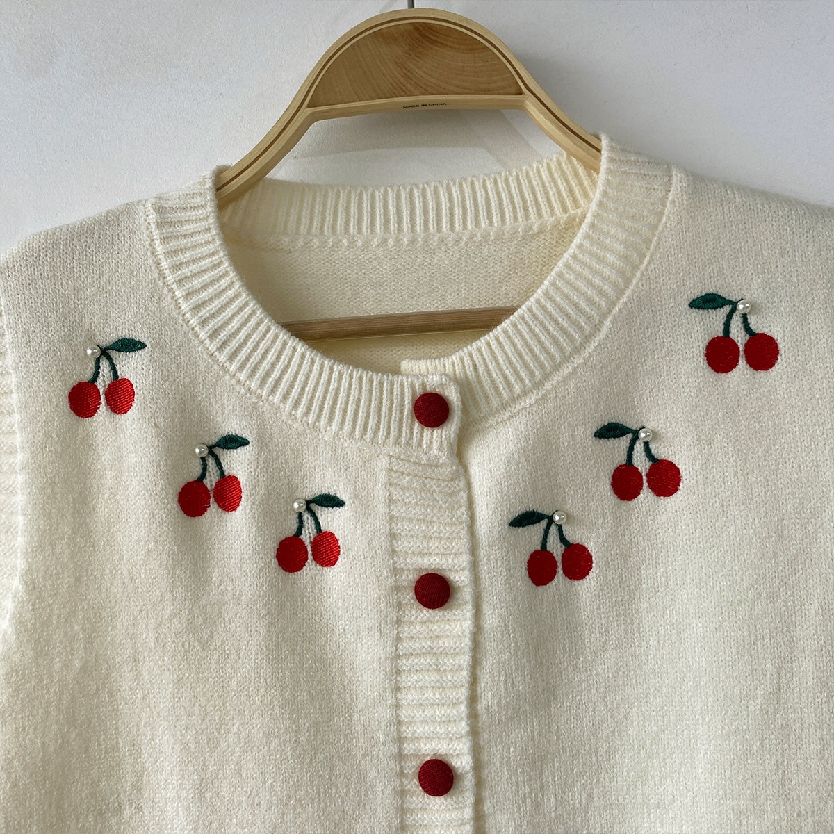 エコパール刺繍くるみボタンベスト | 詳細画像25