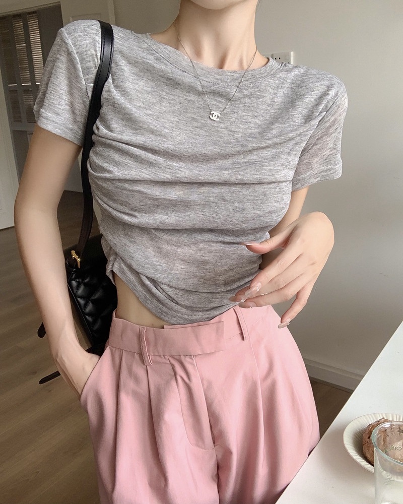 ドレープラウンドネック半袖Tシャツ | 詳細画像2