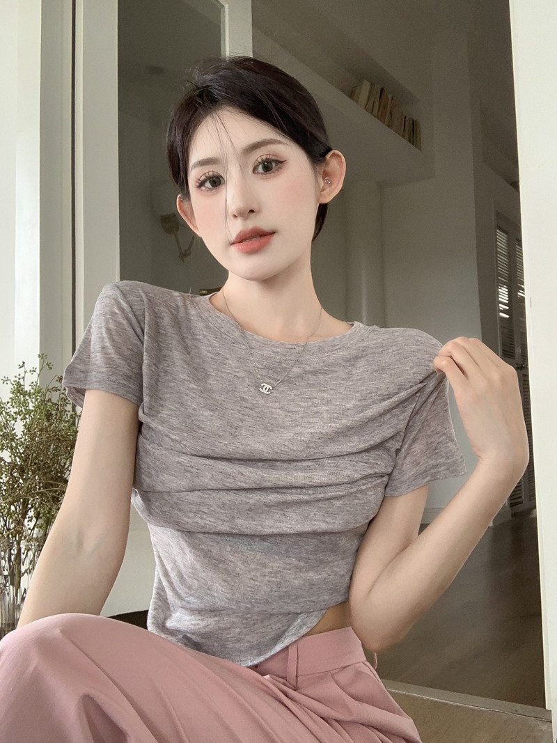 ドレープラウンドネック半袖Tシャツ | 詳細画像5