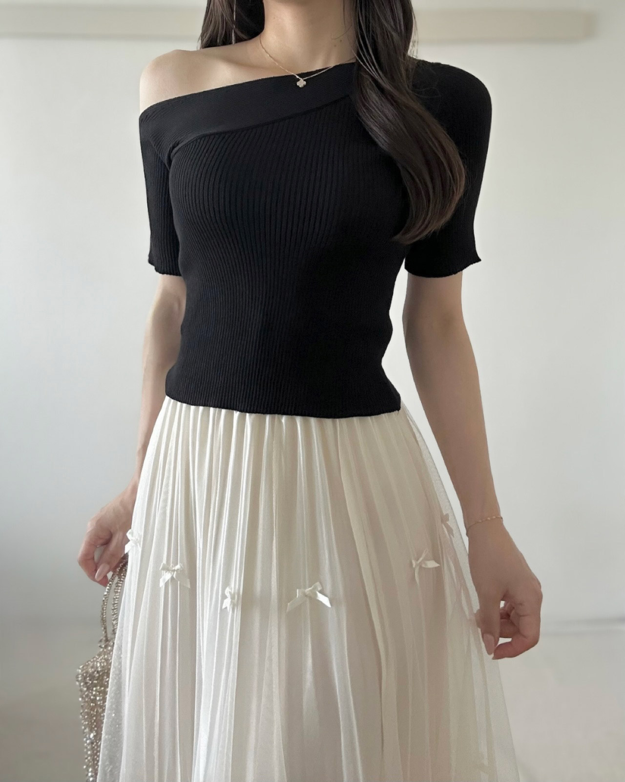 ワンショル半袖ニット | 詳細画像4