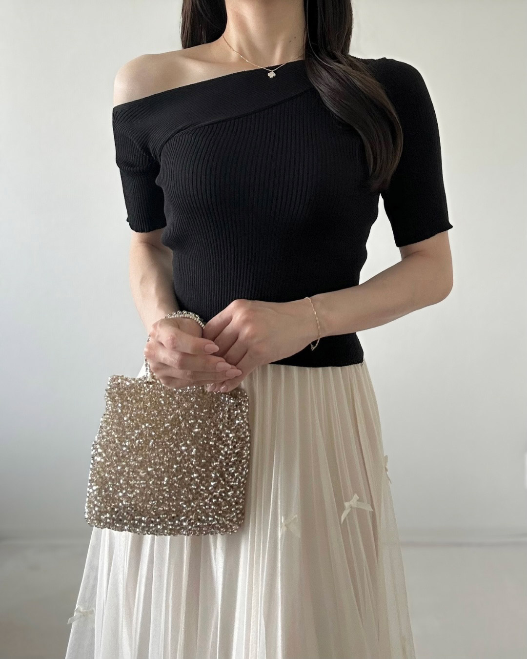 ワンショル半袖ニット | 詳細画像5