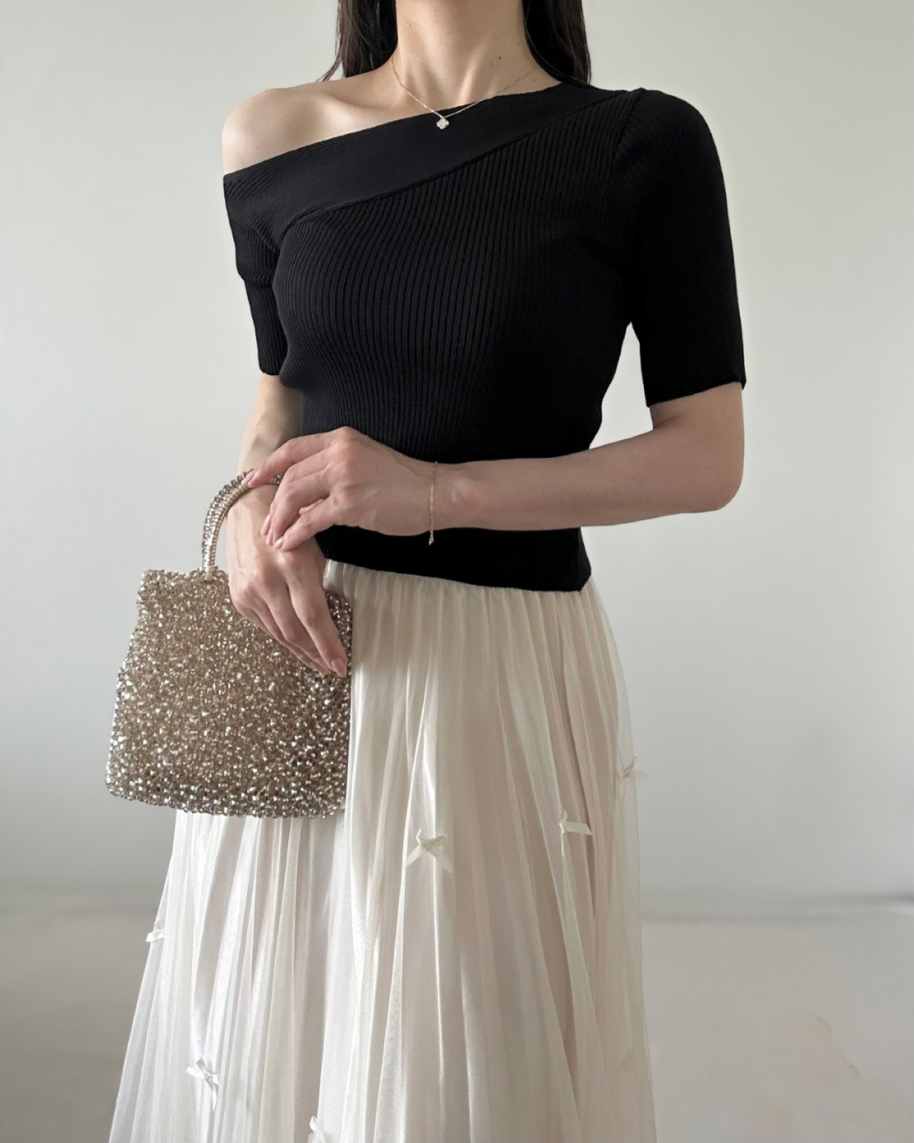 ワンショル半袖ニット | 詳細画像8