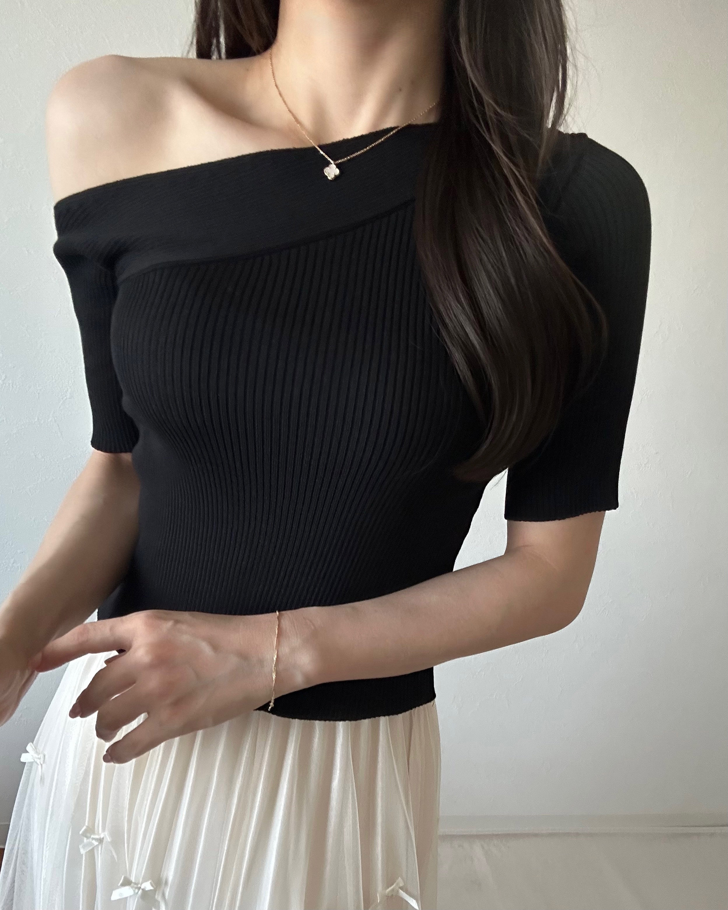 ワンショル半袖ニット | 詳細画像11