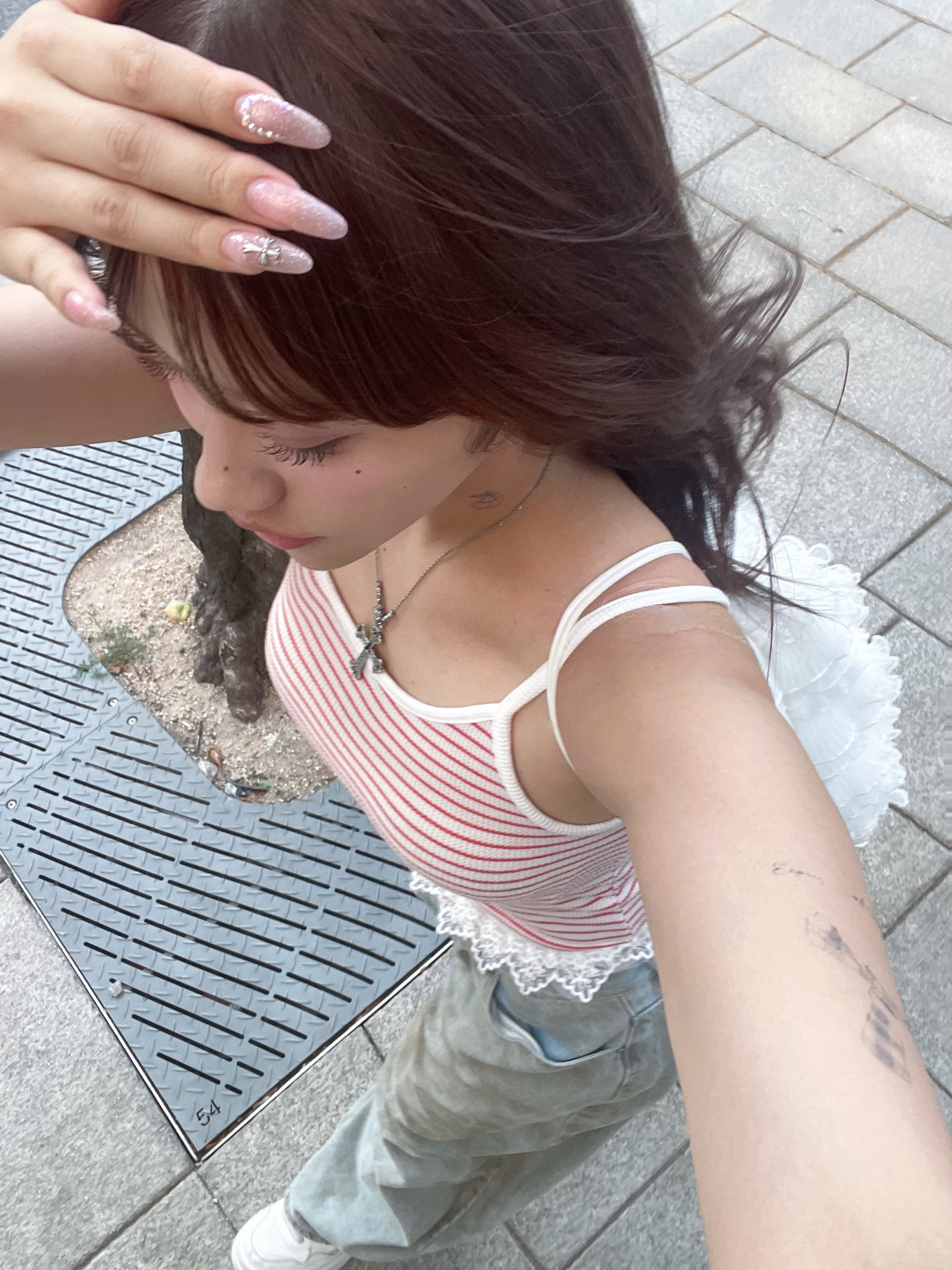 ボーダーリブキャミソールトップス | 詳細画像3