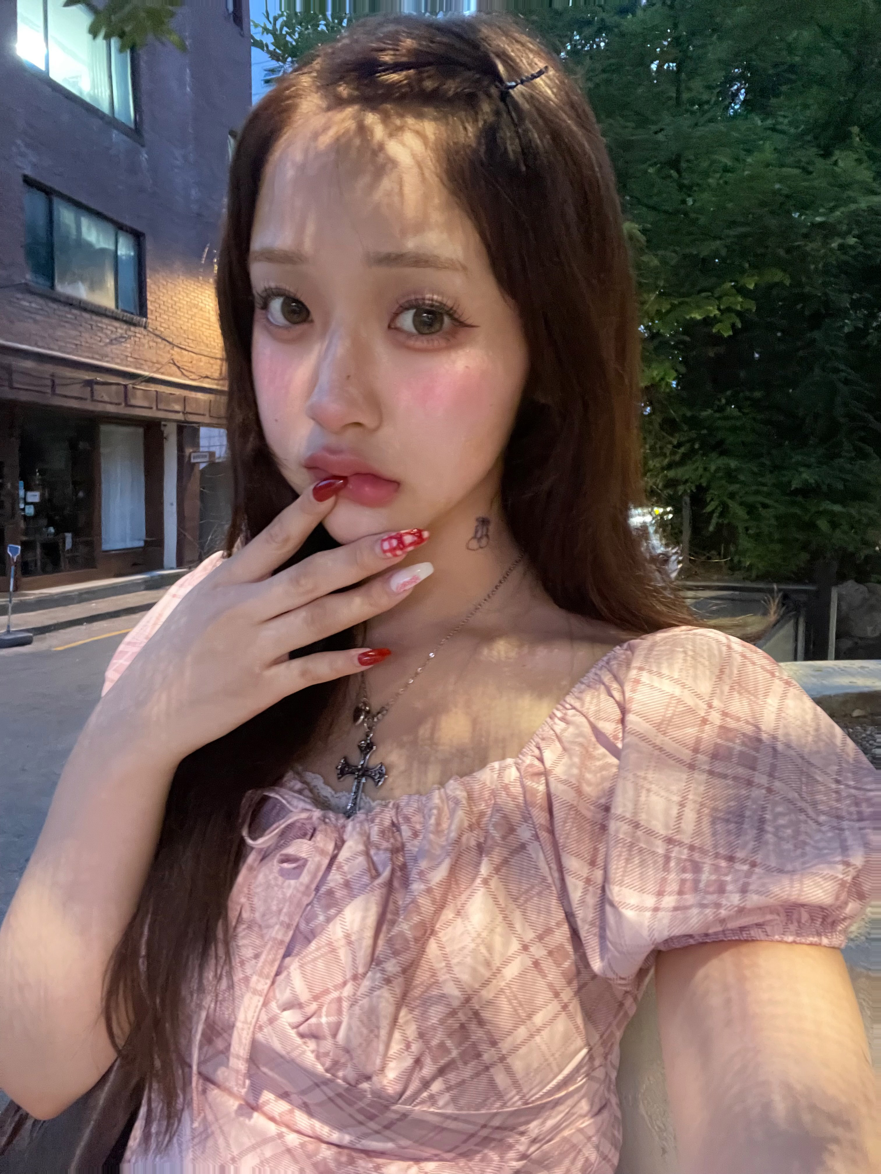 ルミニョン ピンクグレンチェックワンピース pink glen check op lumignon original pink glen check op ワンピ - メルカリ