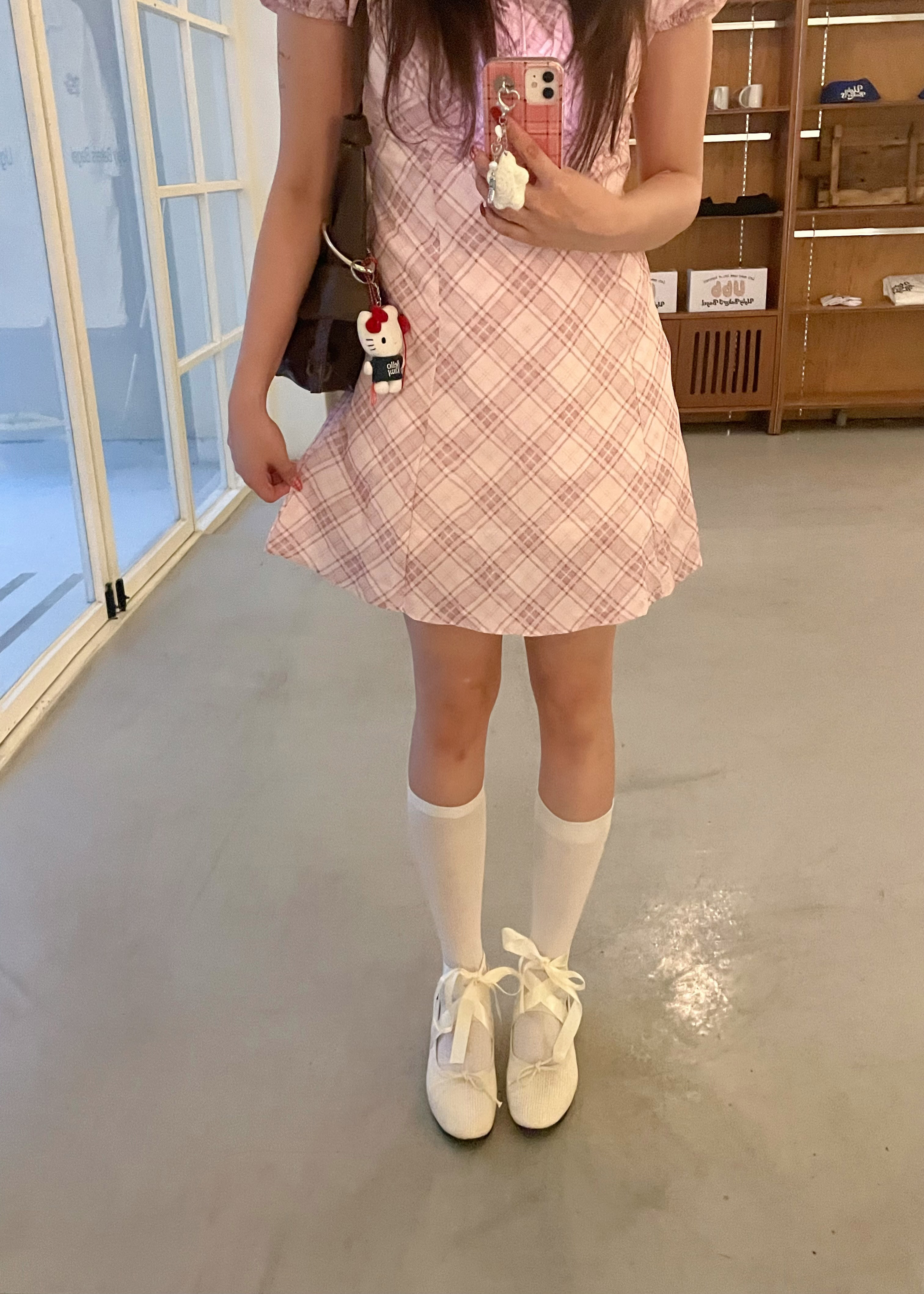 ピンクチェックワンピース | 詳細画像6