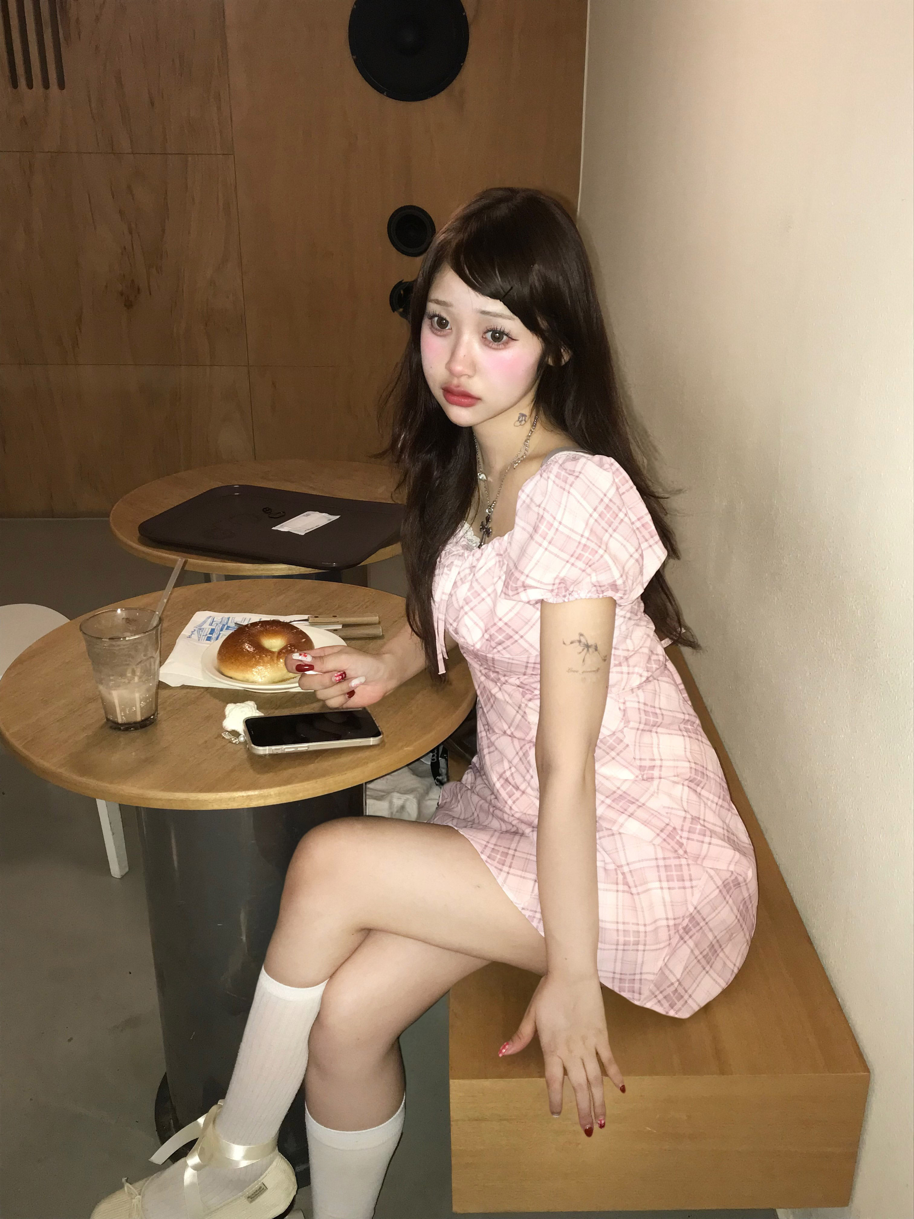 ピンクチェックワンピース | 詳細画像8