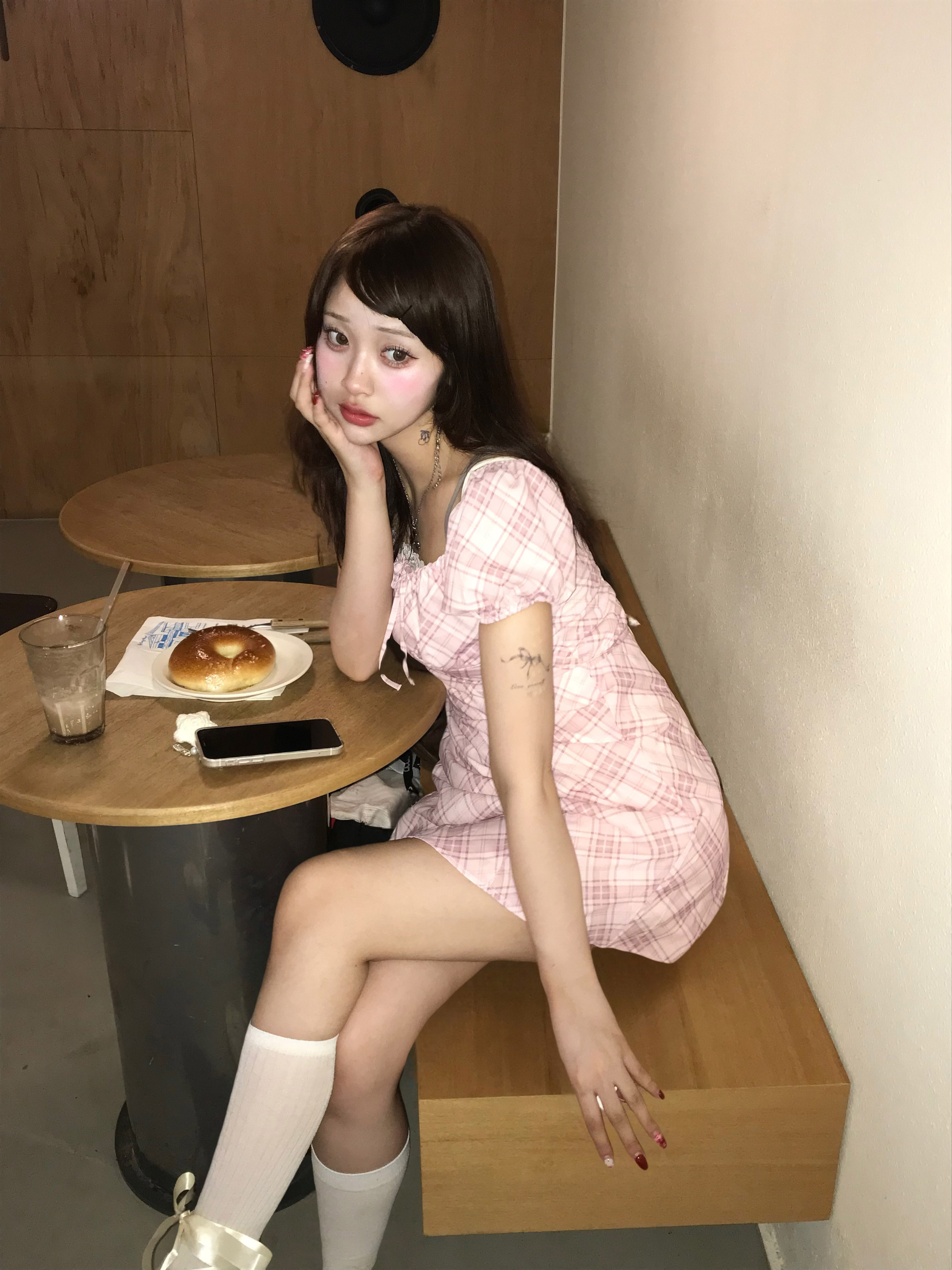 ピンクチェックワンピース | 詳細画像10