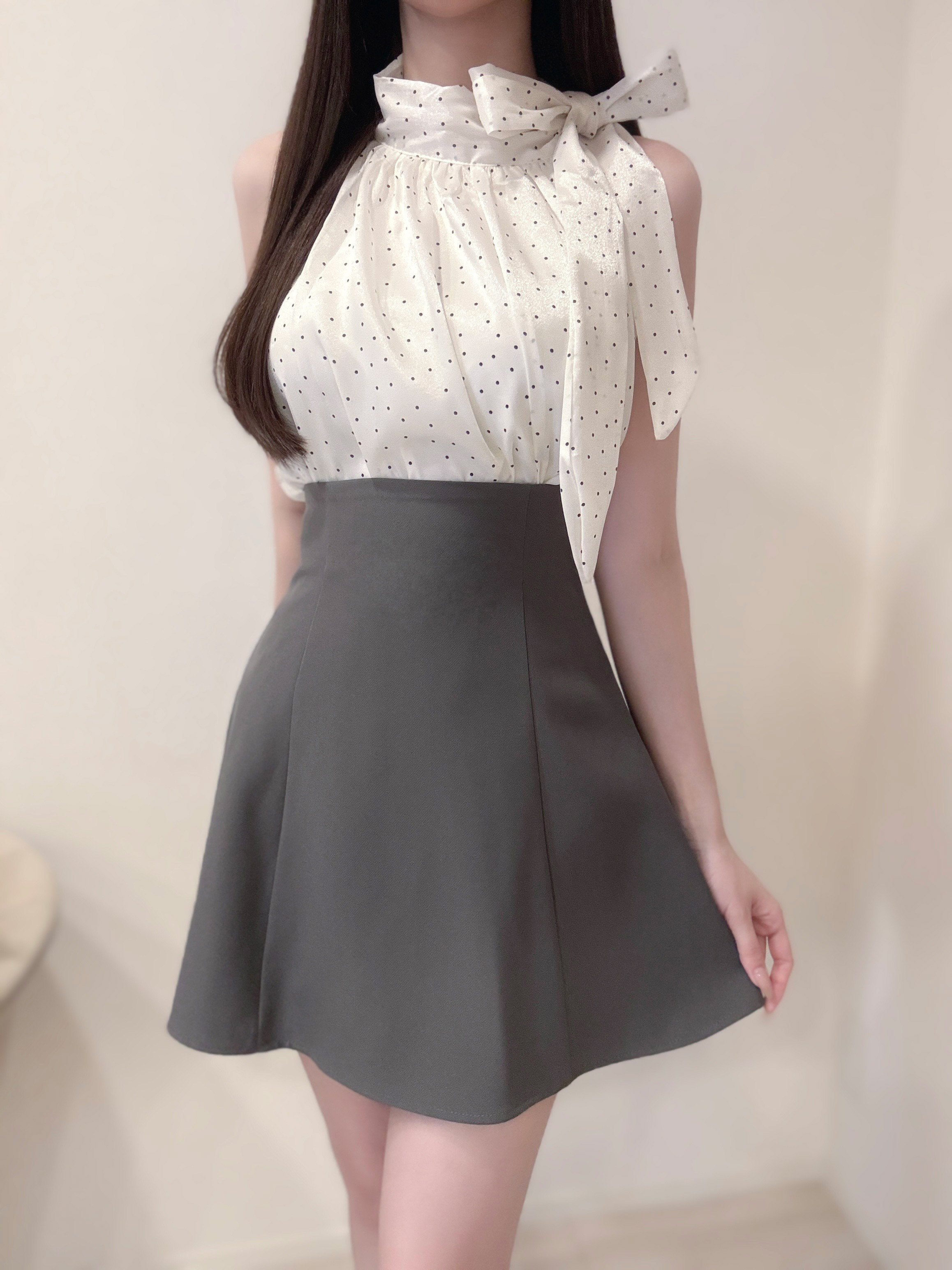ドットリボンノースリーブブラウス | 詳細画像6
