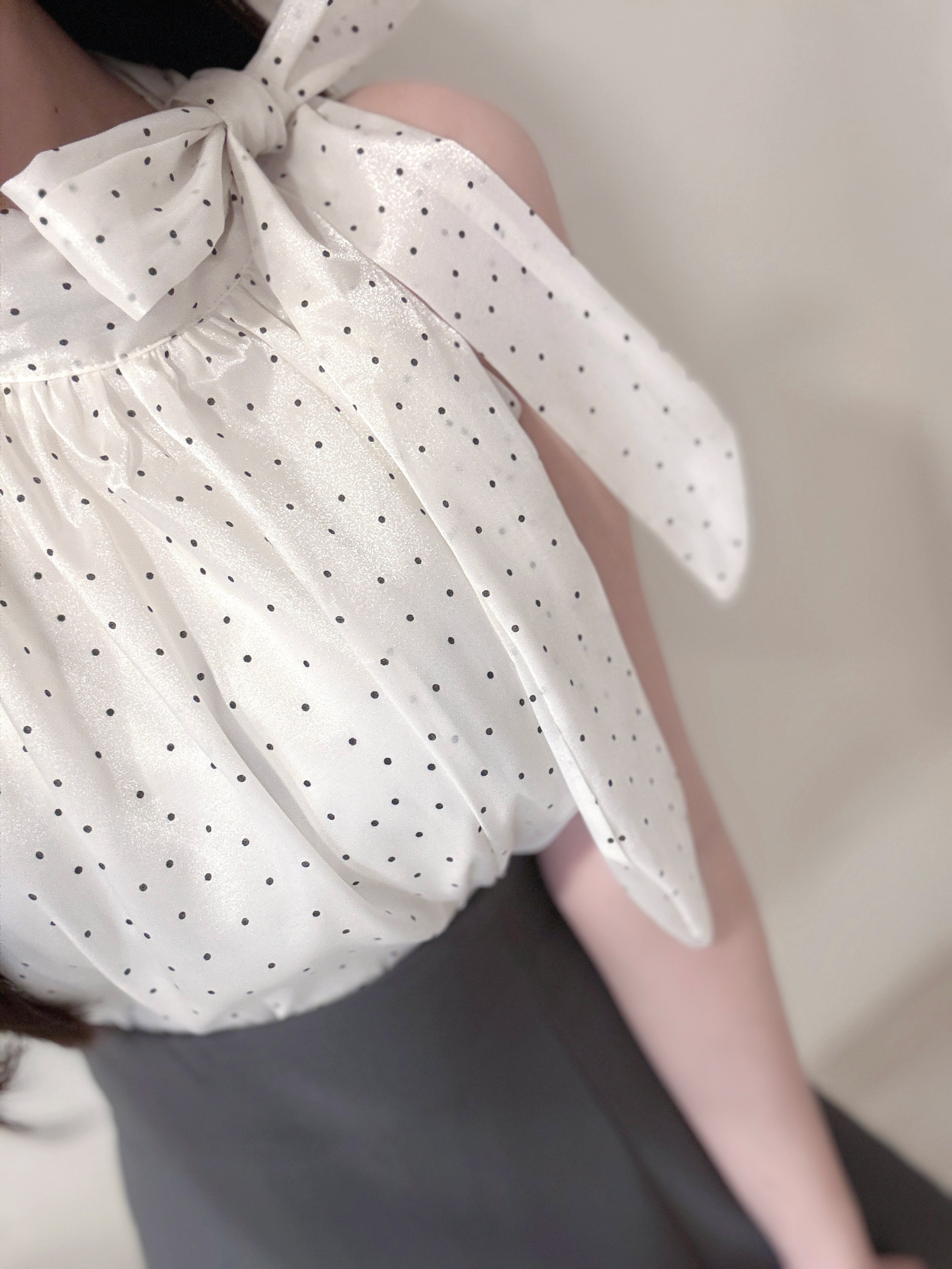 ドットリボンノースリーブブラウス | 詳細画像7