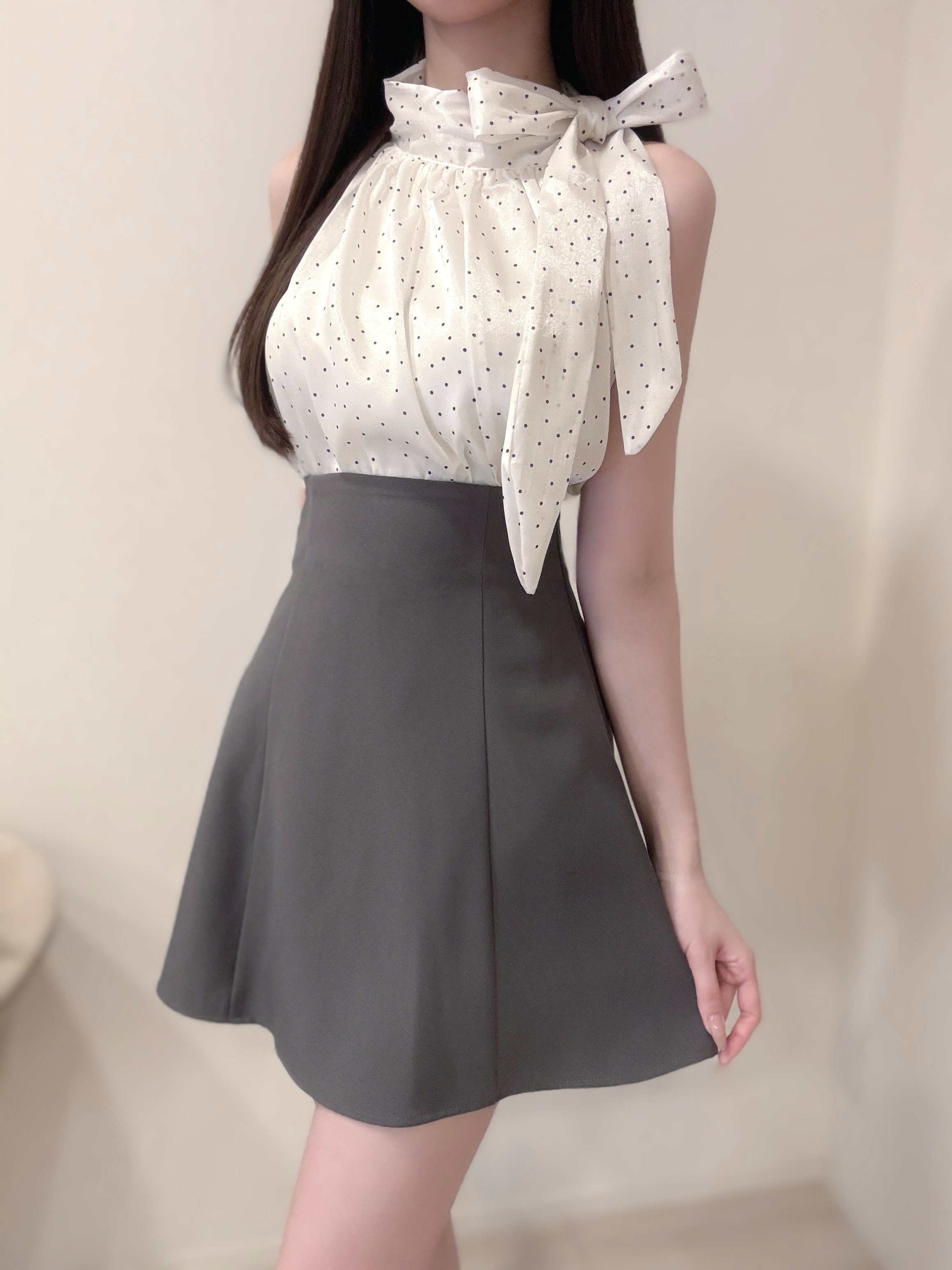 ドットリボンノースリーブブラウス | 詳細画像10