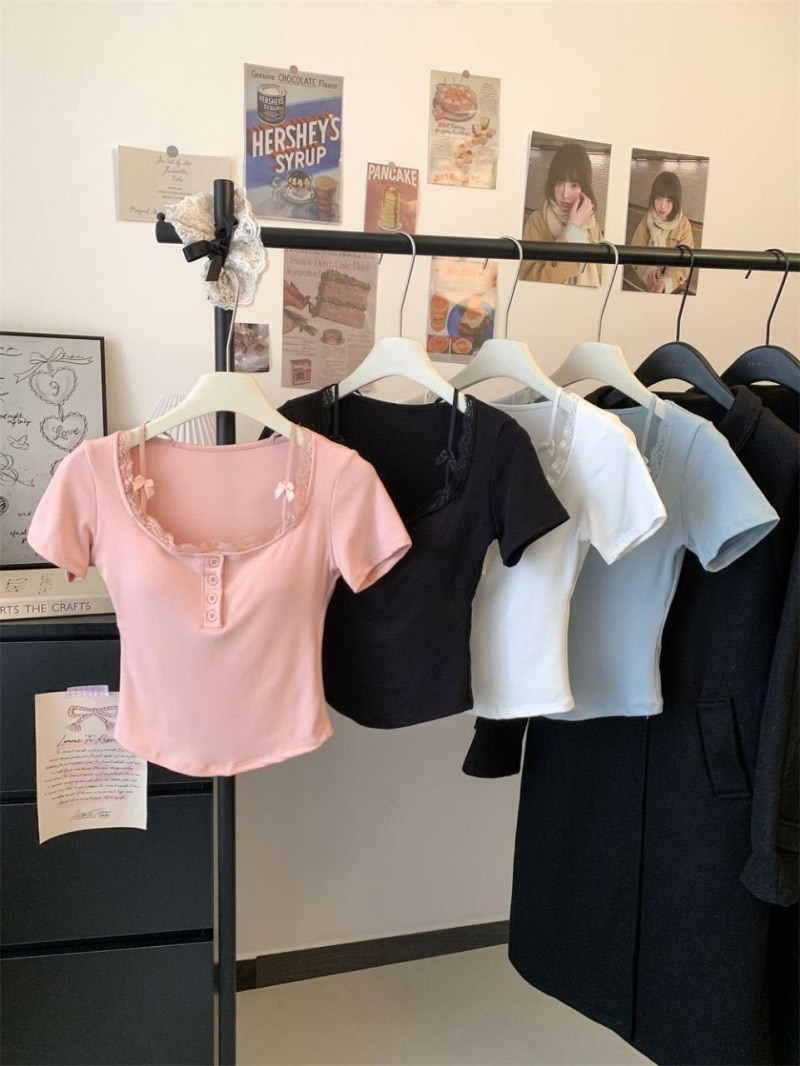 ダブルリボンレースネックTシャツ | 詳細画像13