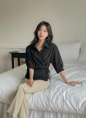 ギンガムチェックパフスリーブブラウス | レディース