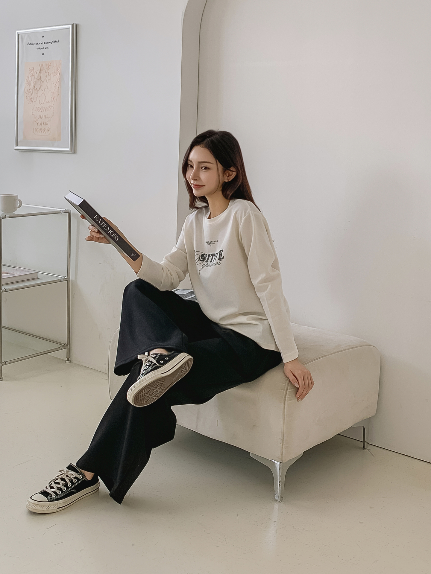 ラウンドネック長袖ロゴTシャツ | 詳細画像15