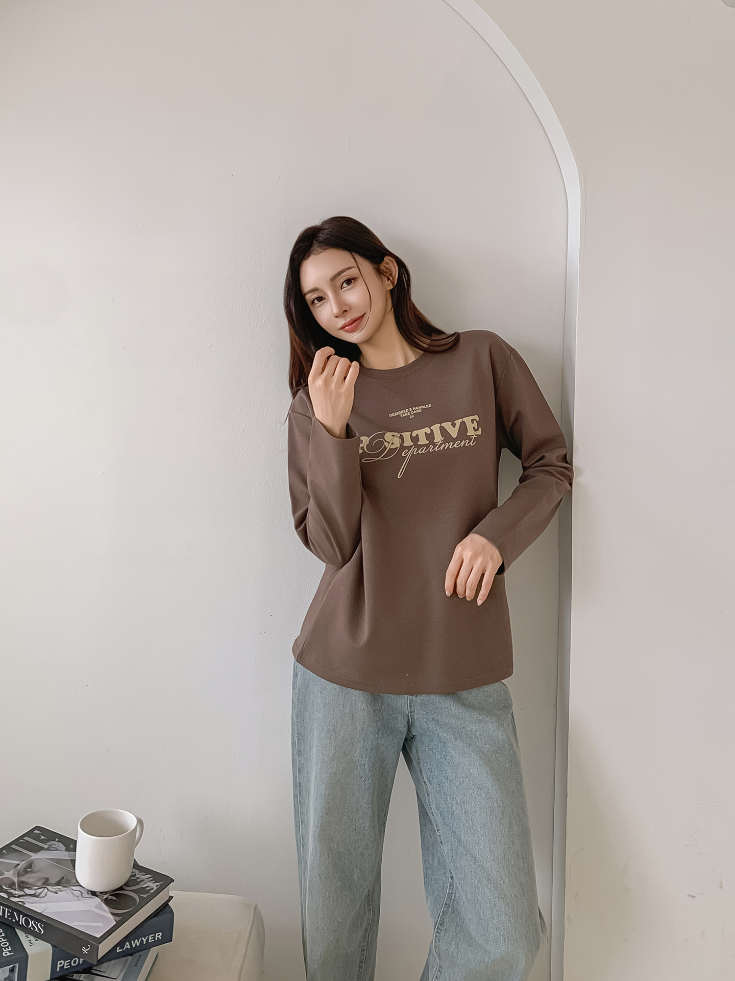 ラウンドネック長袖ロゴTシャツ | 詳細画像30