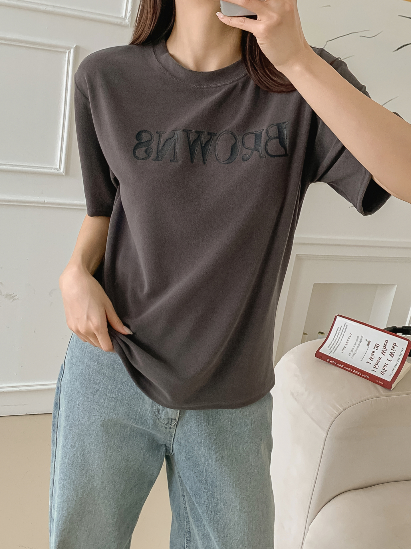 ラウンドネック半袖ロゴTシャツ | 詳細画像33