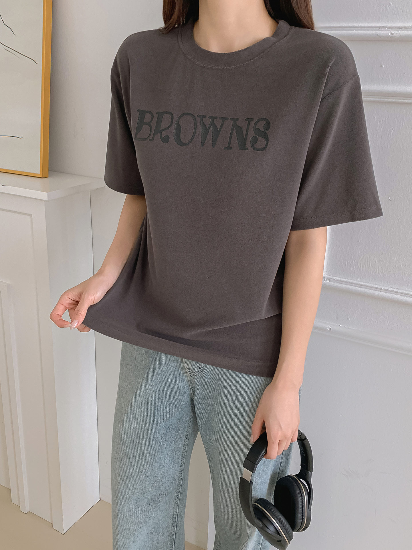 ラウンドネック半袖ロゴTシャツ | 詳細画像25