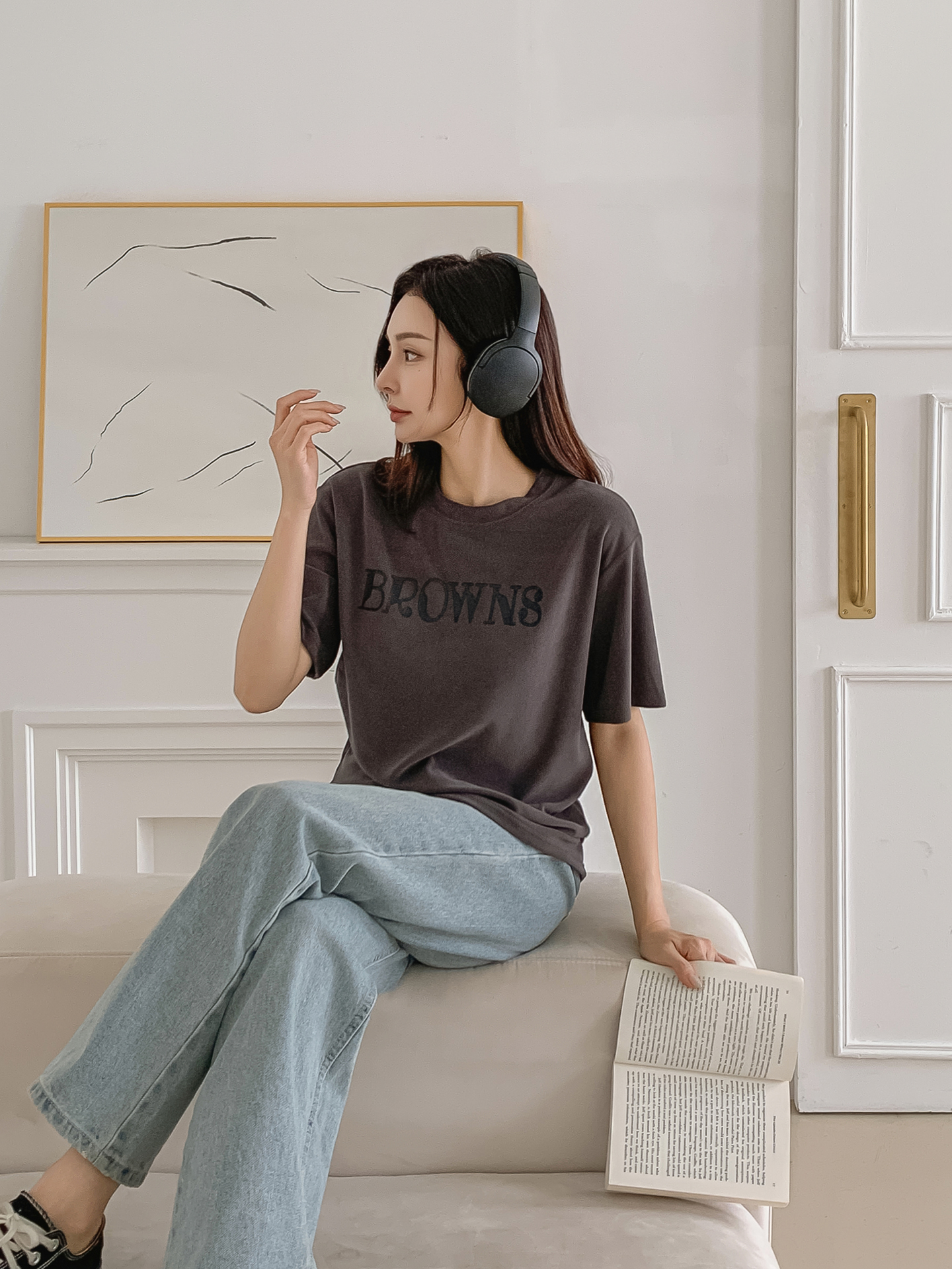 ラウンドネック半袖ロゴTシャツ | 詳細画像28