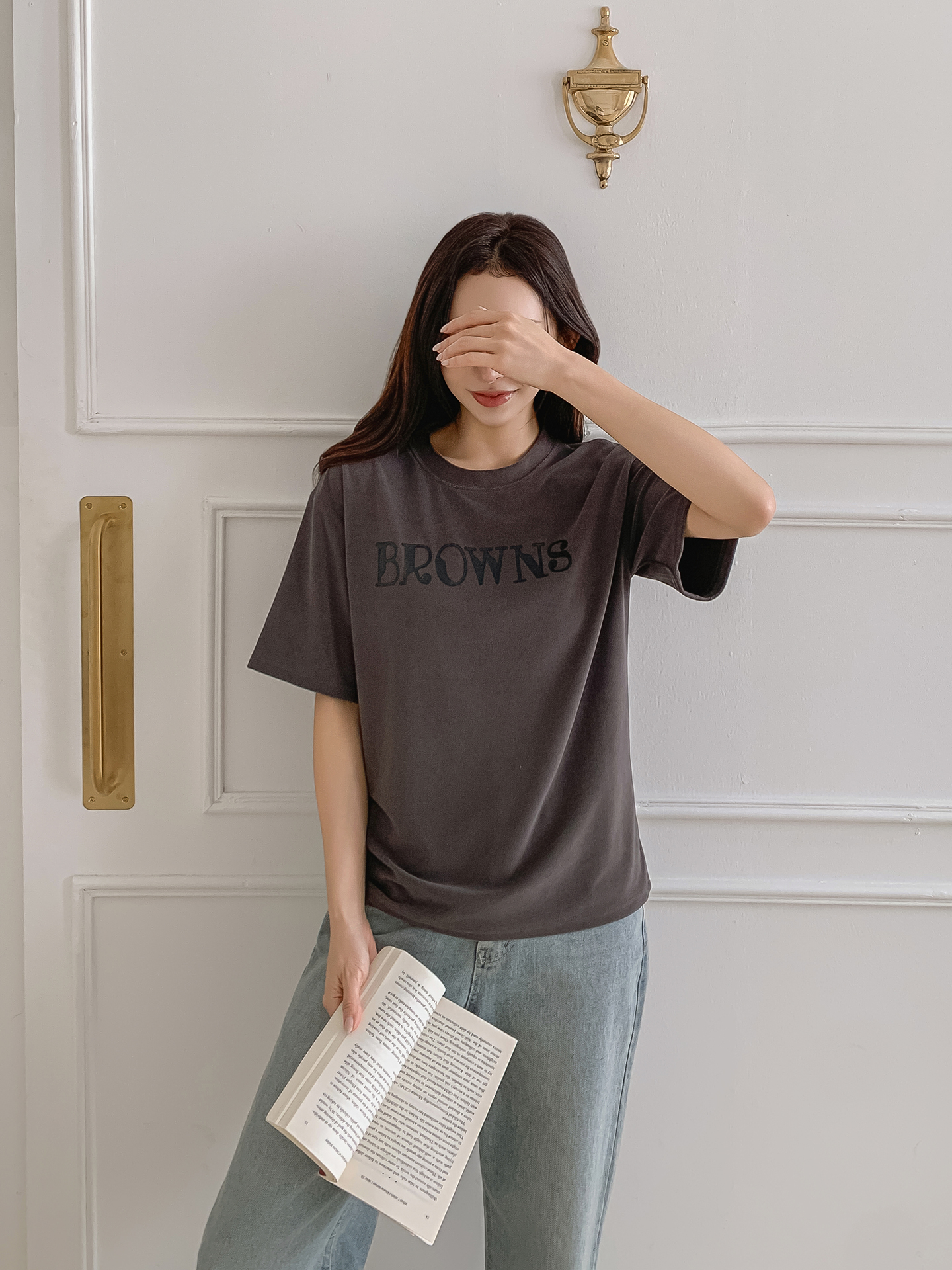 ラウンドネック半袖ロゴTシャツ | 詳細画像32