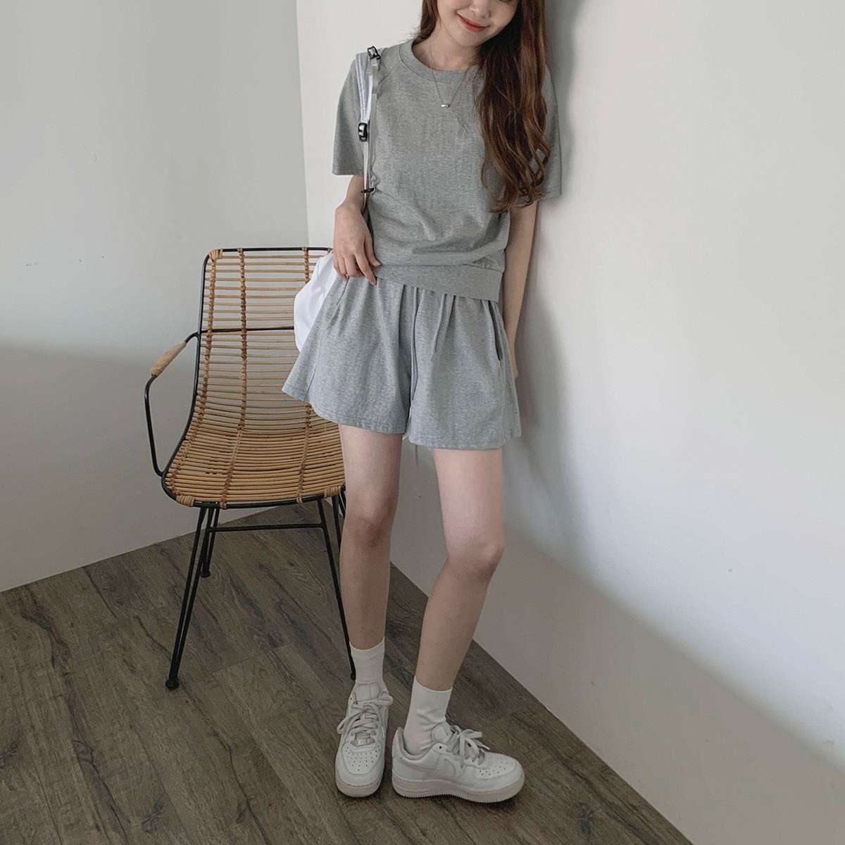 コットンウエストゴムショートショートパンツ | レディース
