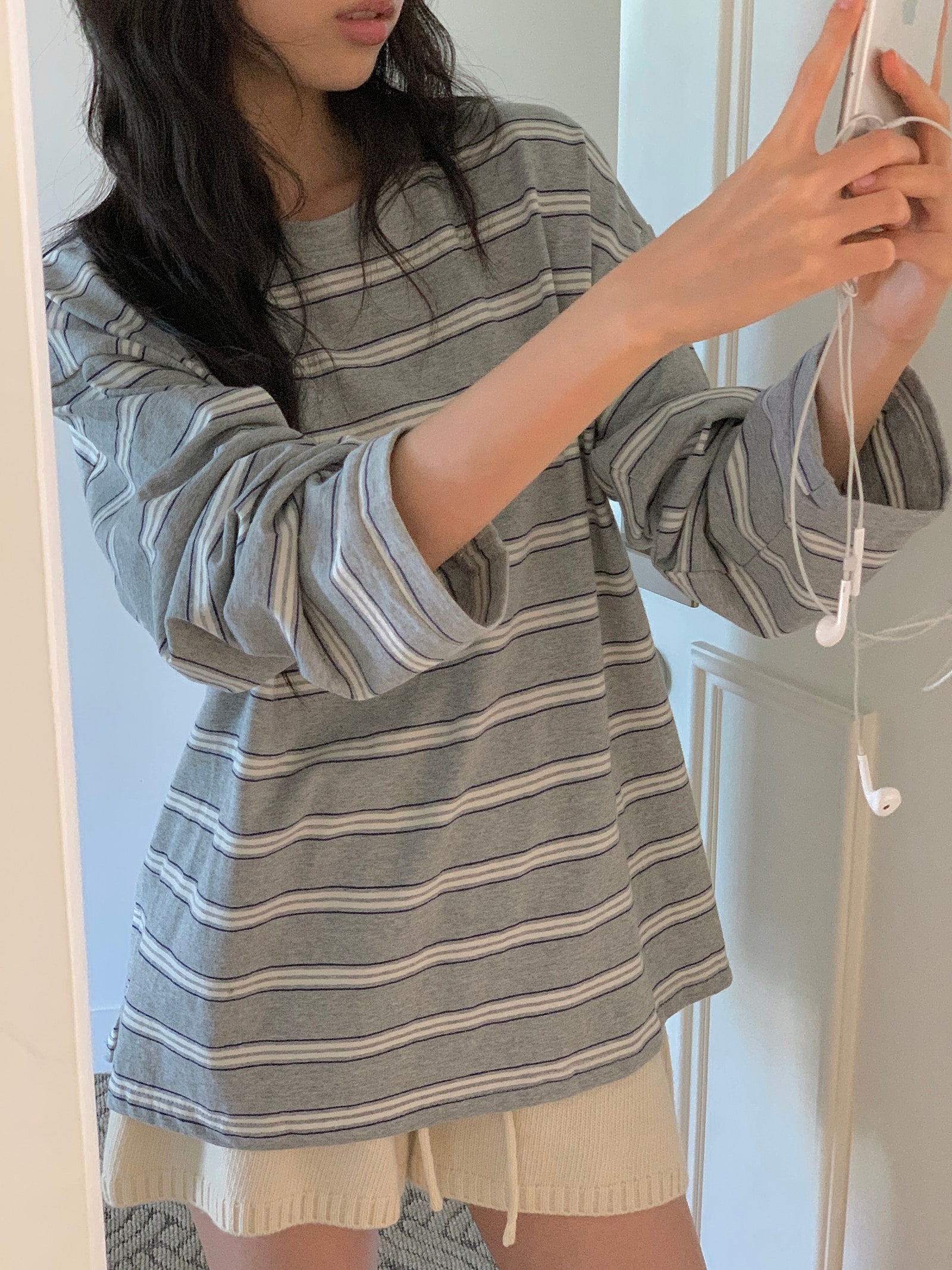 オーバーサイズボーダー配色Tシャツ | 詳細画像11