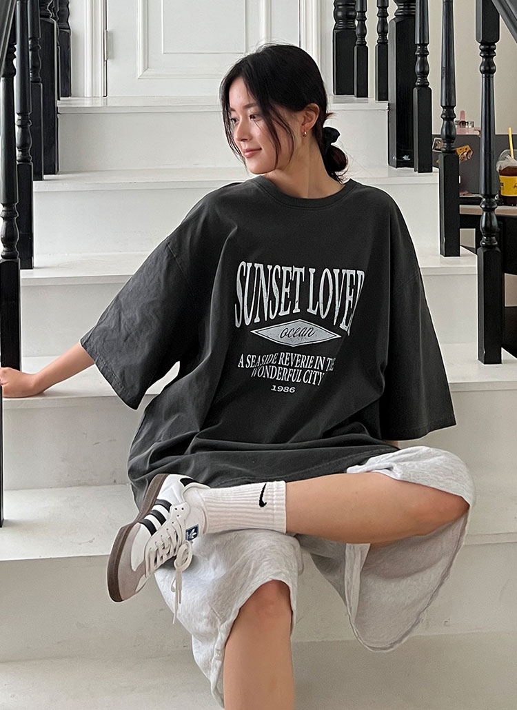 オーバーサイズ半袖プリントTシャツ | レディースファッション通販