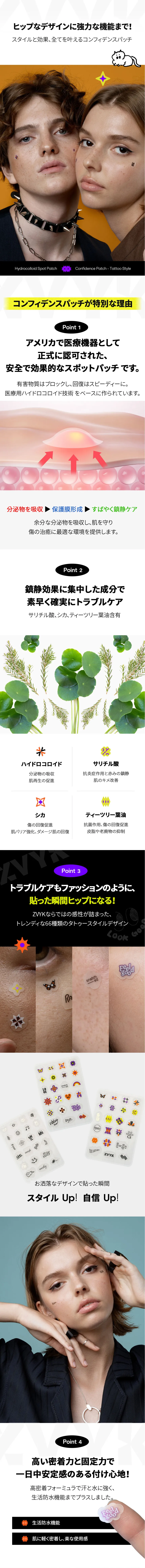 [ズヴィク] コンフィデンスパッチ-ハイドロコロイドスポットパッチ66枚 | 詳細画像3