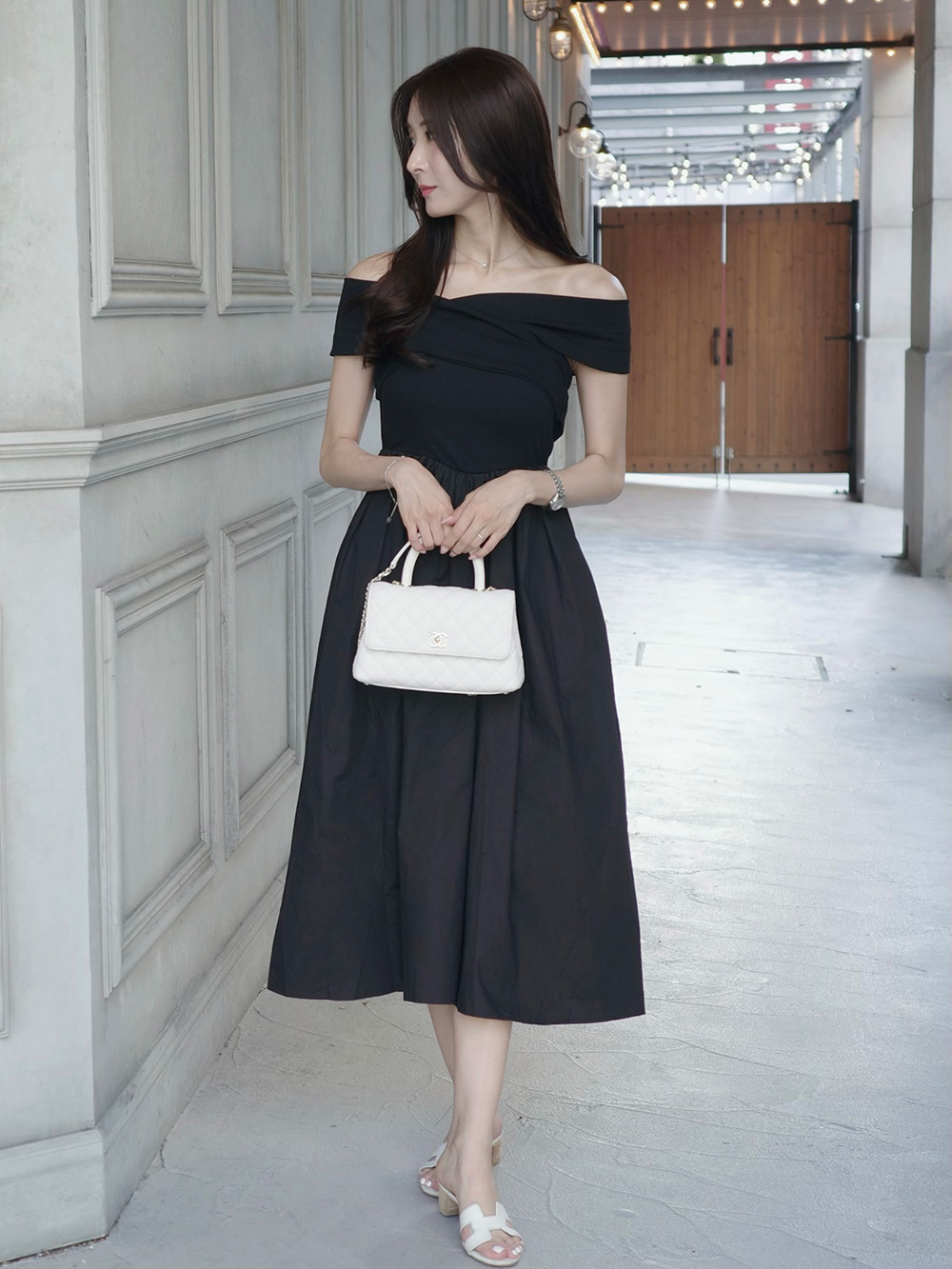 クロスオフショルフレアワンピース | 詳細画像2