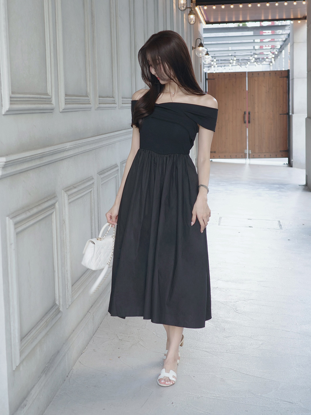 クロスオフショルフレアワンピース | 詳細画像3