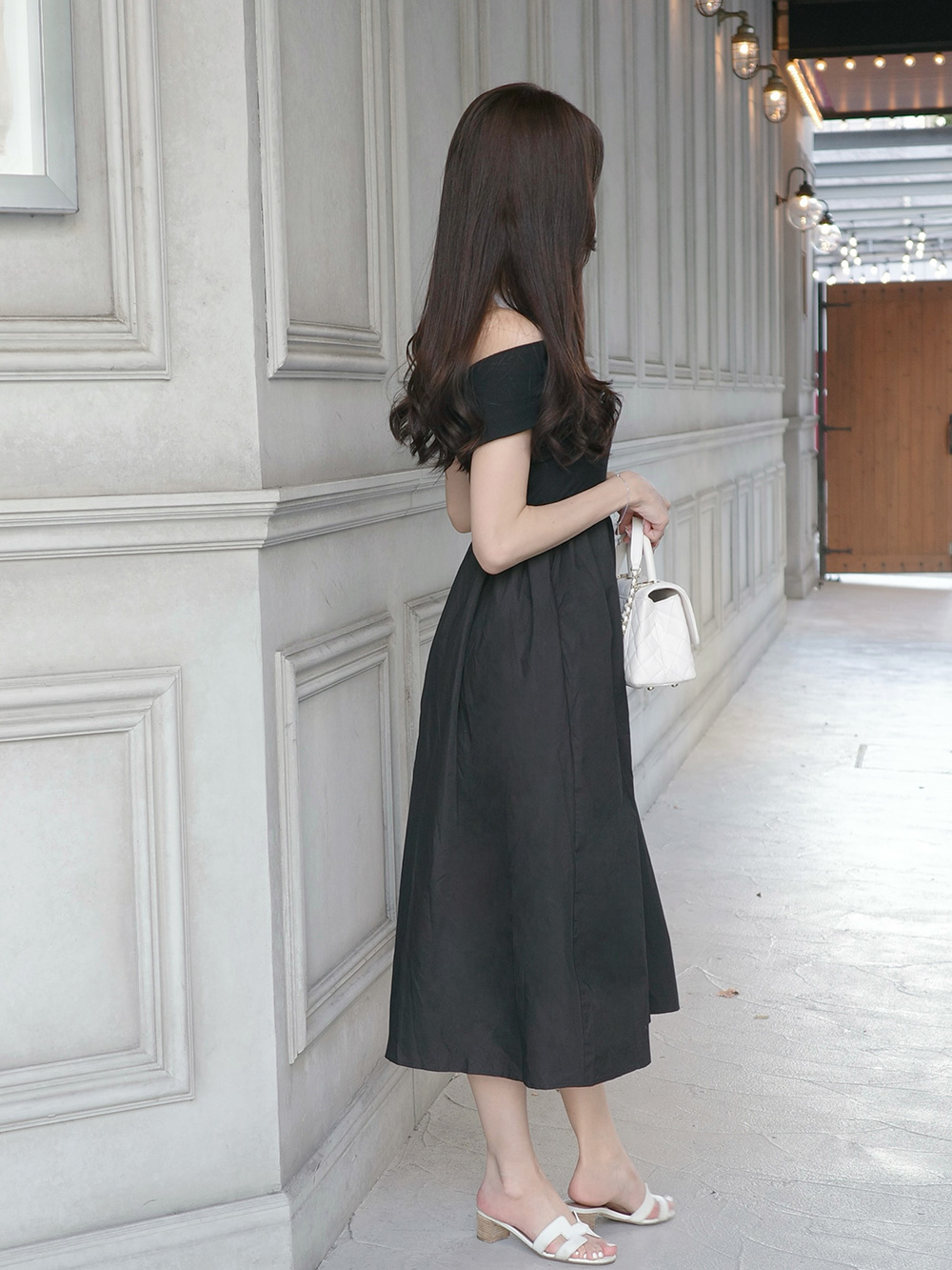 クロスオフショルフレアワンピース | 詳細画像8