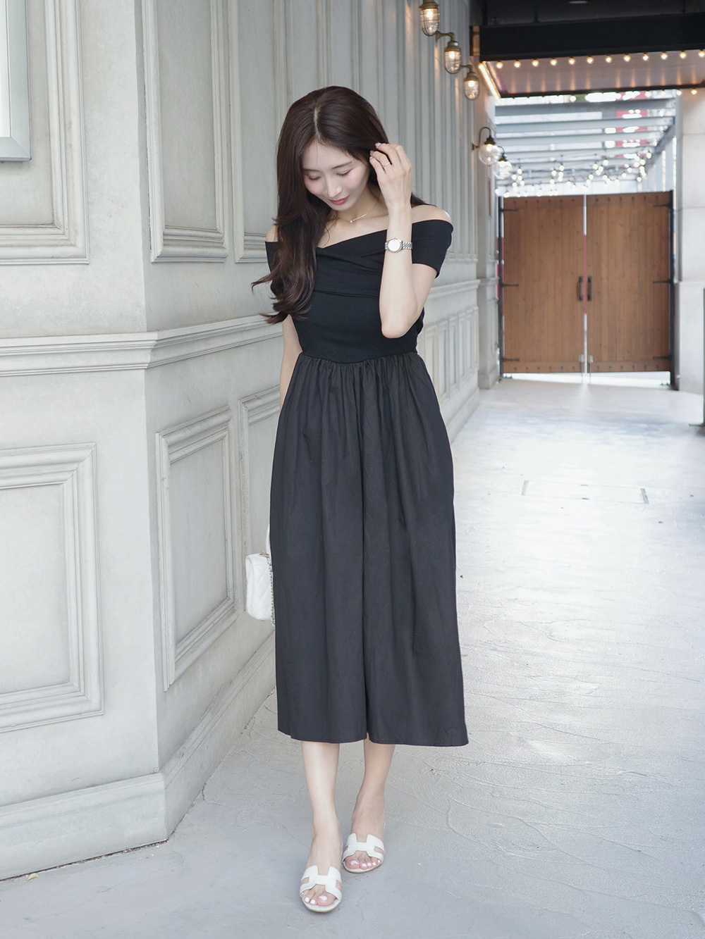 クロスオフショルフレアワンピース | 詳細画像9