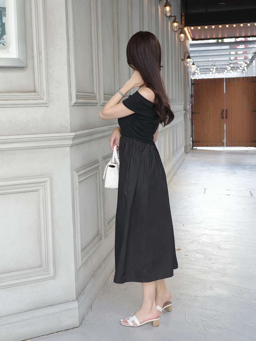 クロスオフショルフレアワンピース | 詳細画像12