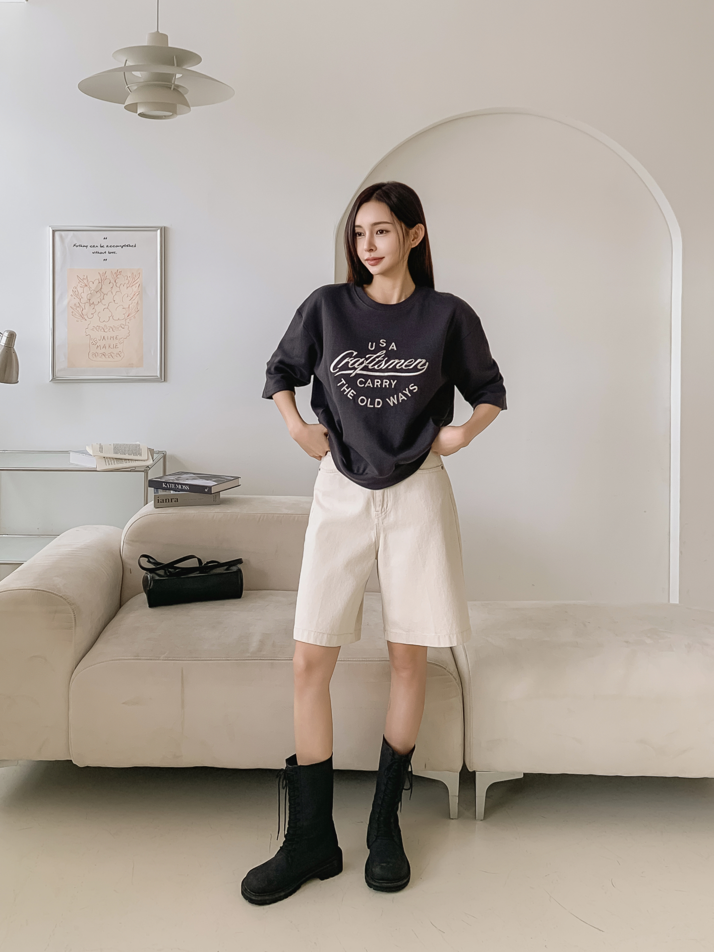 ラウンドネック半袖ロゴTシャツ | 詳細画像17