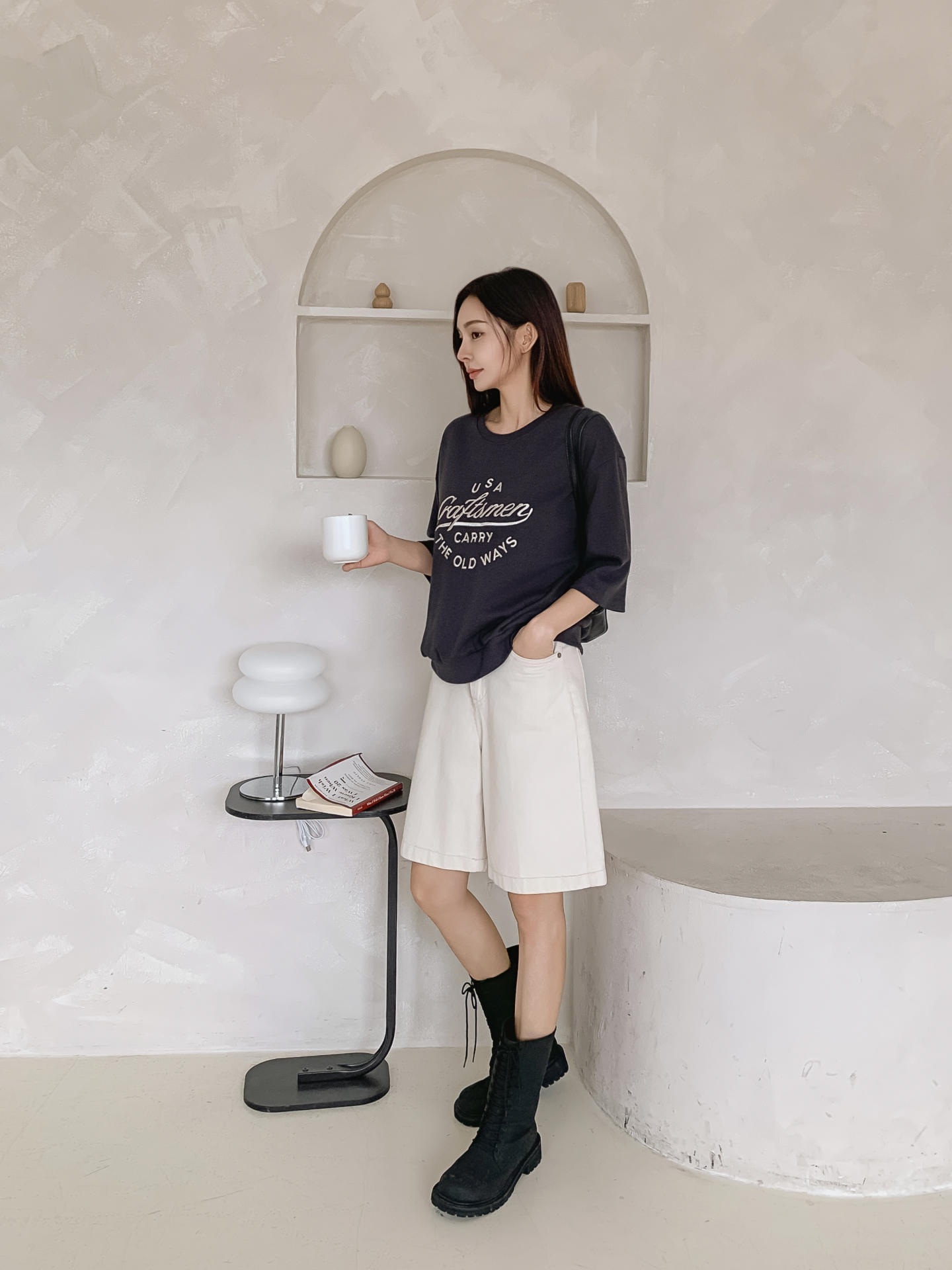 ラウンドネック半袖ロゴTシャツ | 詳細画像20