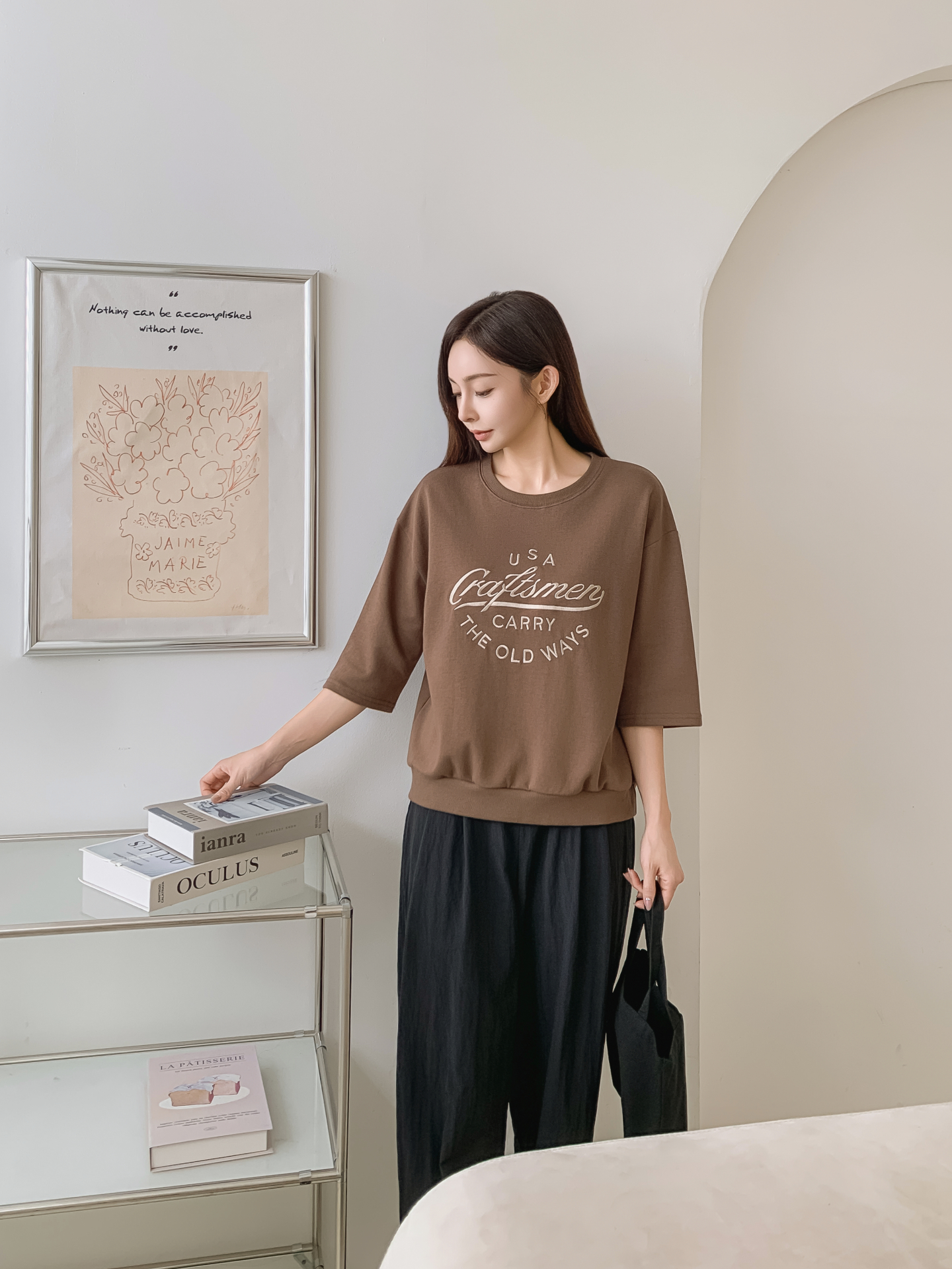 ラウンドネック半袖ロゴTシャツ | 詳細画像4