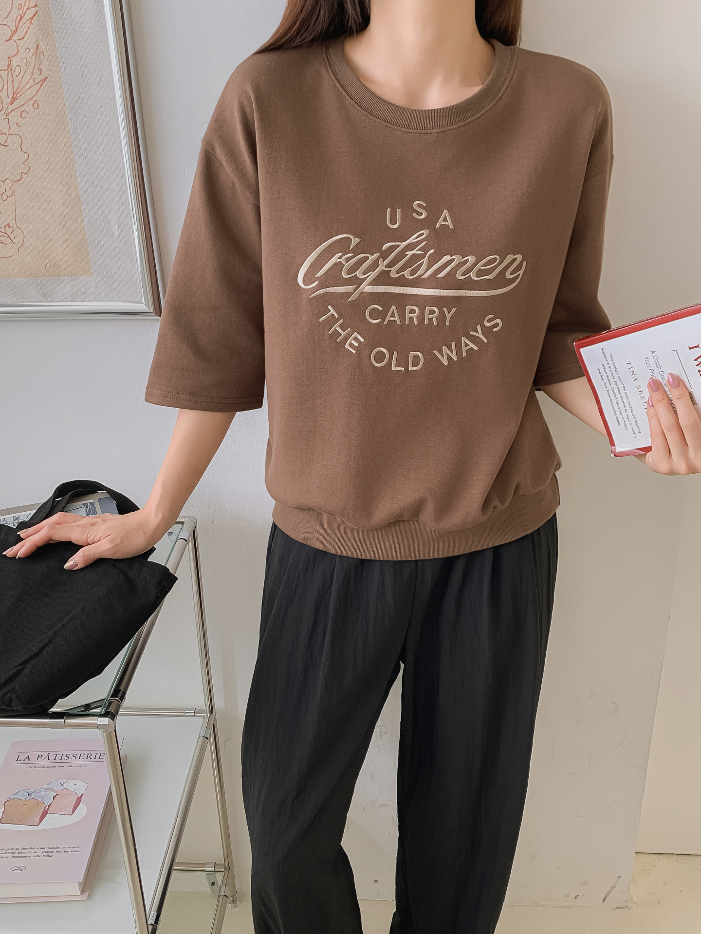 ラウンドネック半袖ロゴTシャツ | 詳細画像6