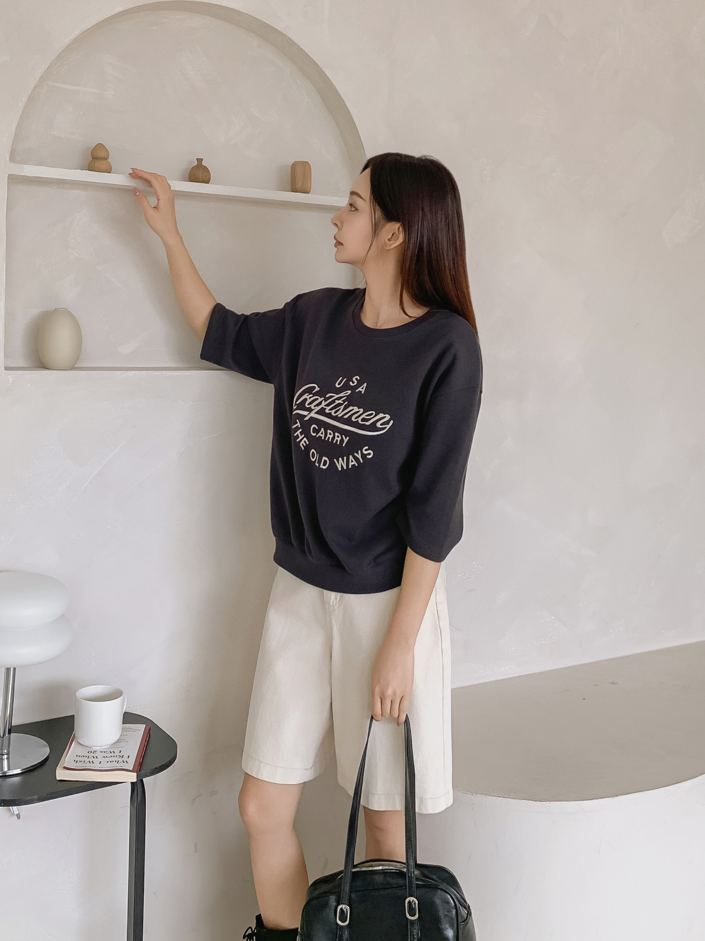 ラウンドネック半袖ロゴTシャツ | 詳細画像22