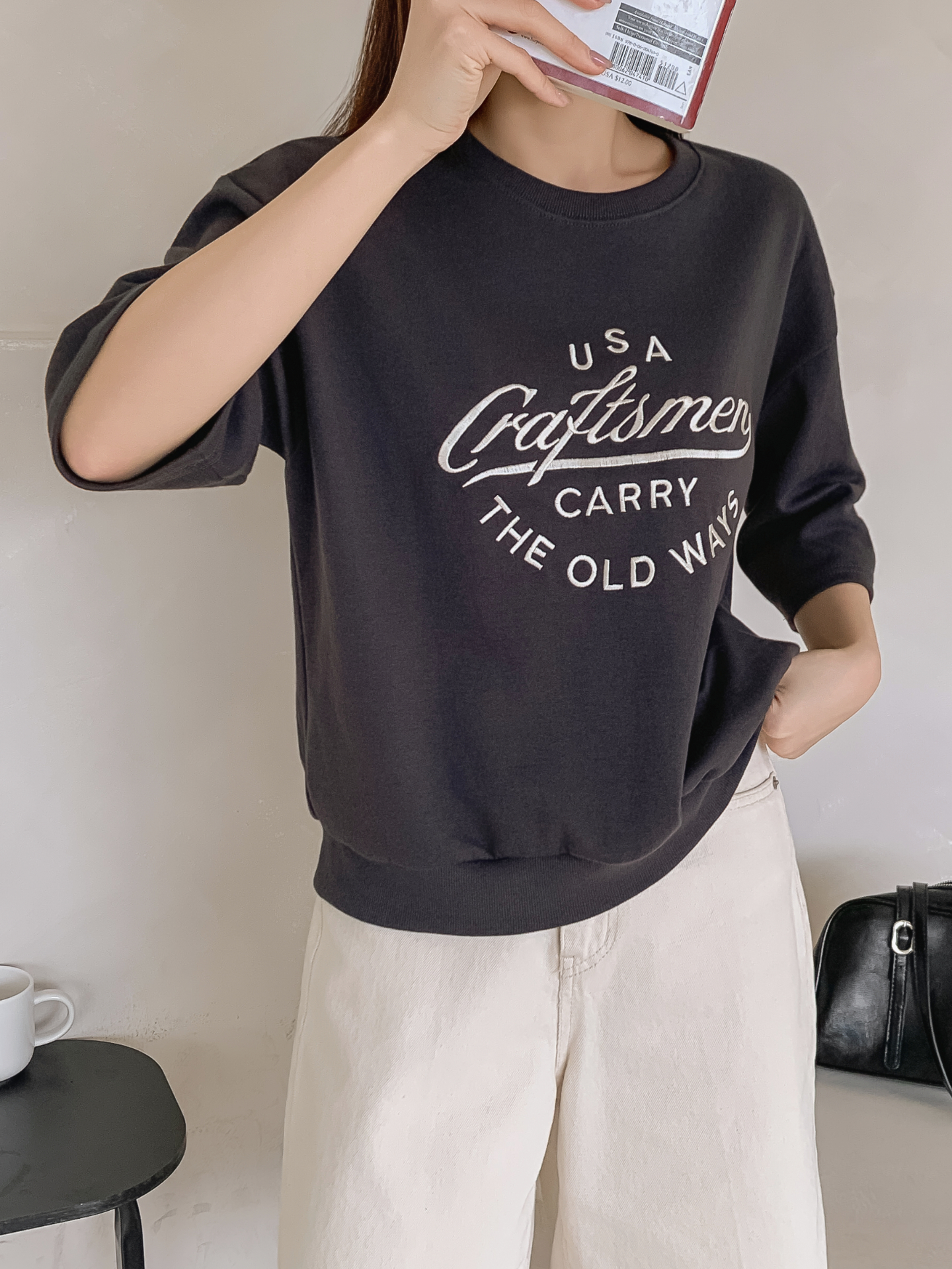 ラウンドネック半袖ロゴTシャツ | 詳細画像27