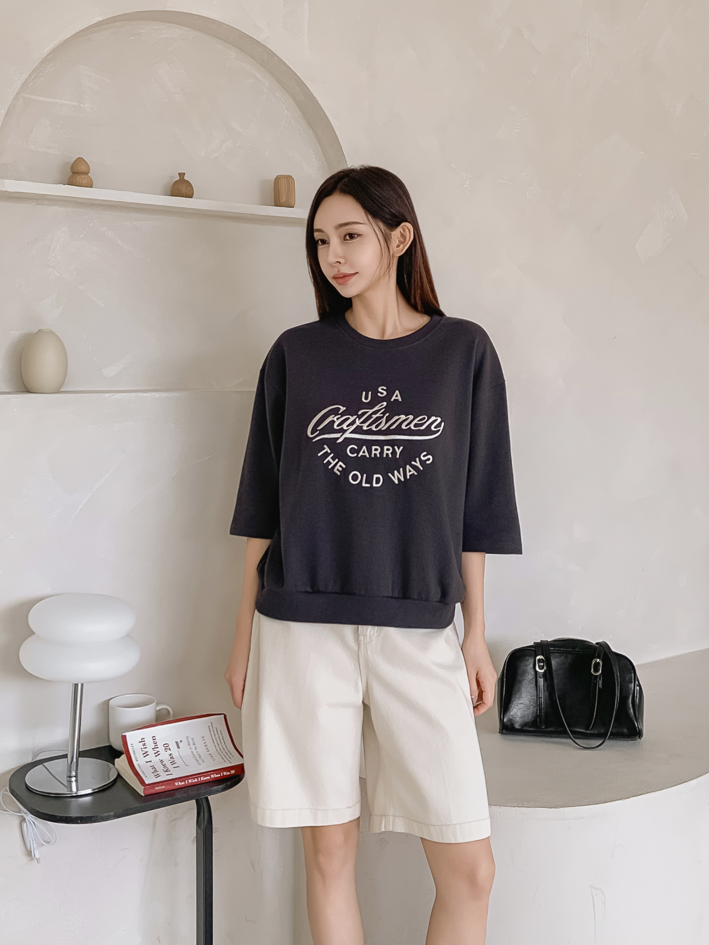 ラウンドネック半袖ロゴTシャツ | 詳細画像29