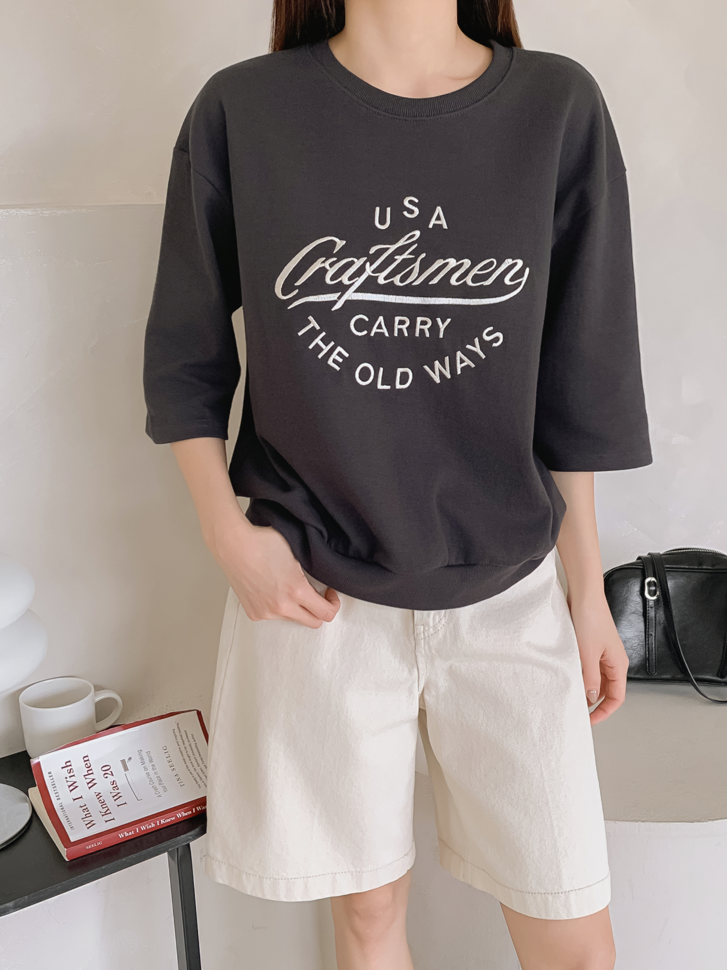 ラウンドネック半袖ロゴTシャツ | 詳細画像30