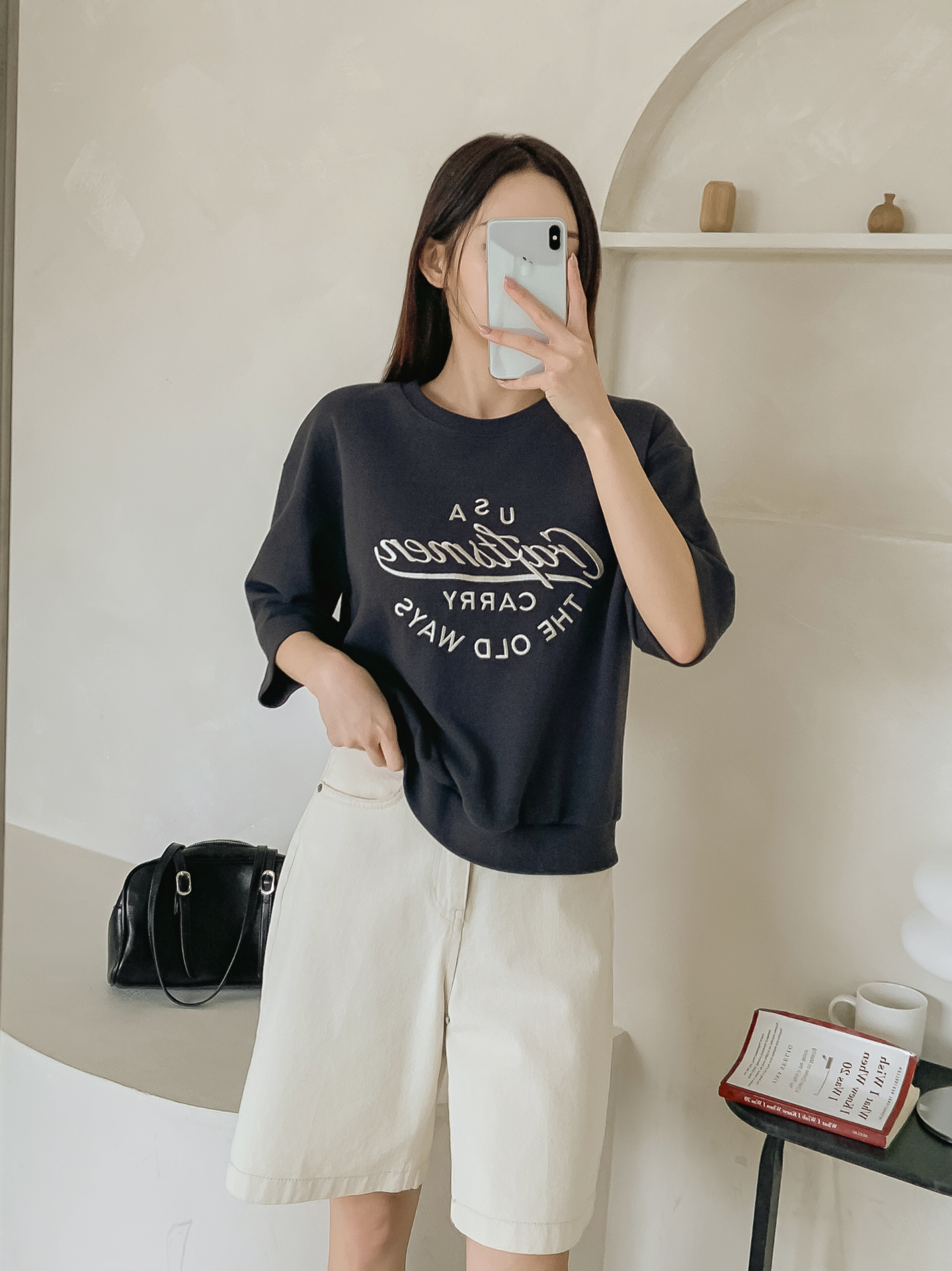 ラウンドネック半袖ロゴTシャツ | 詳細画像31