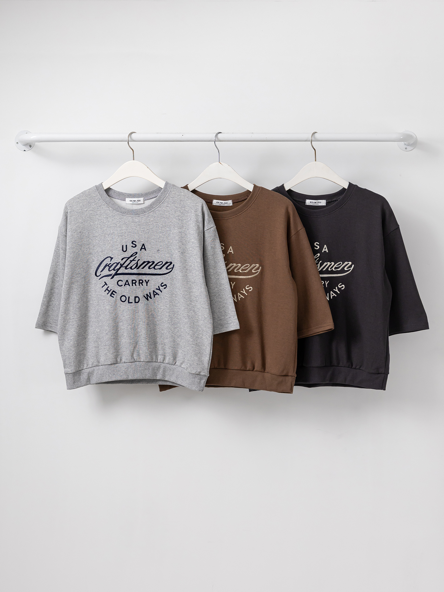 ラウンドネック半袖ロゴTシャツ | 詳細画像33