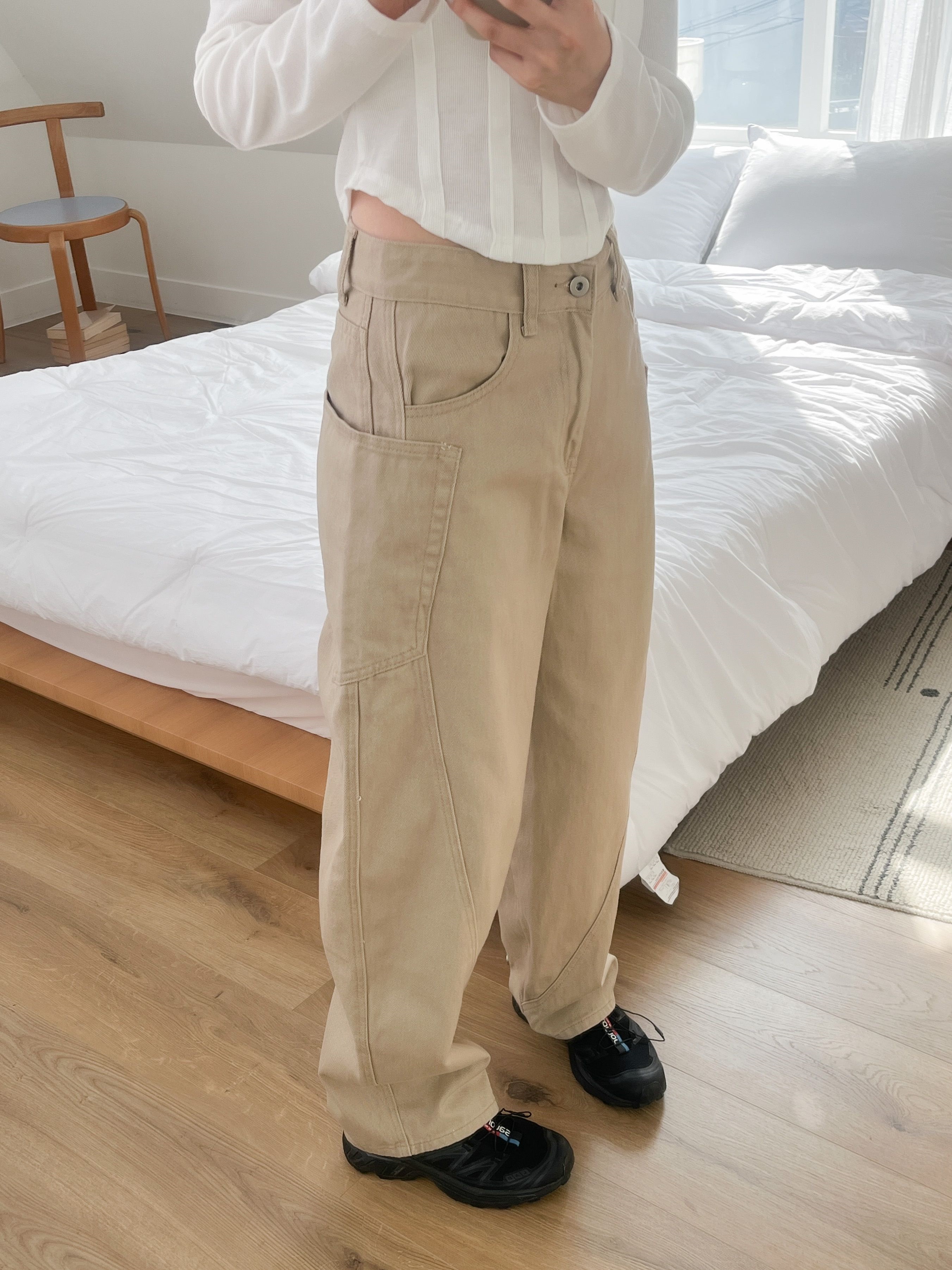 ジップアップポケットワイドスナップボタンパンツ | 詳細画像18