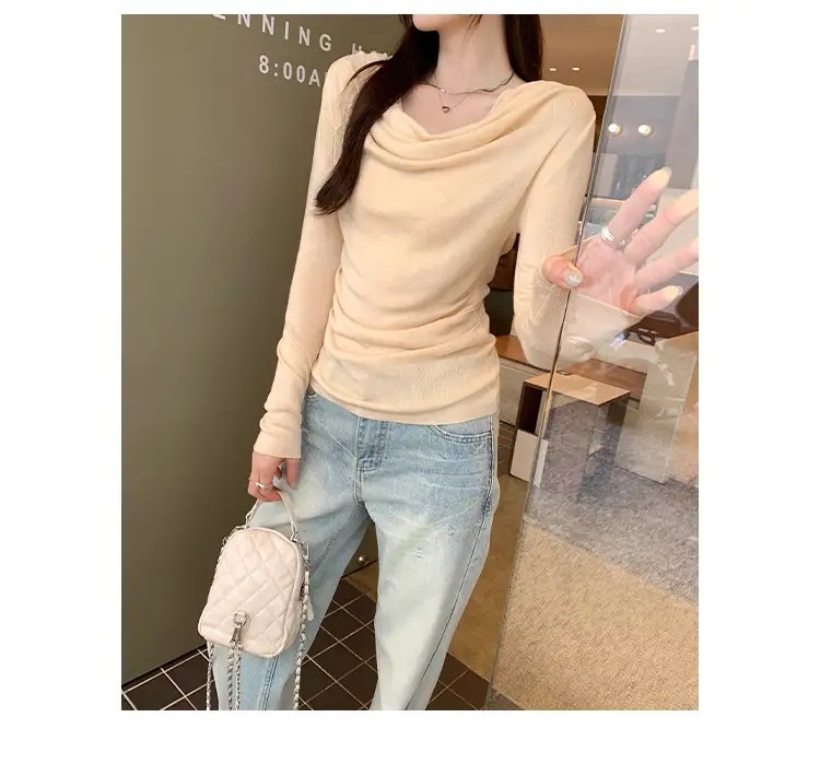 ドレープスリム長袖Tシャツ | 詳細画像3